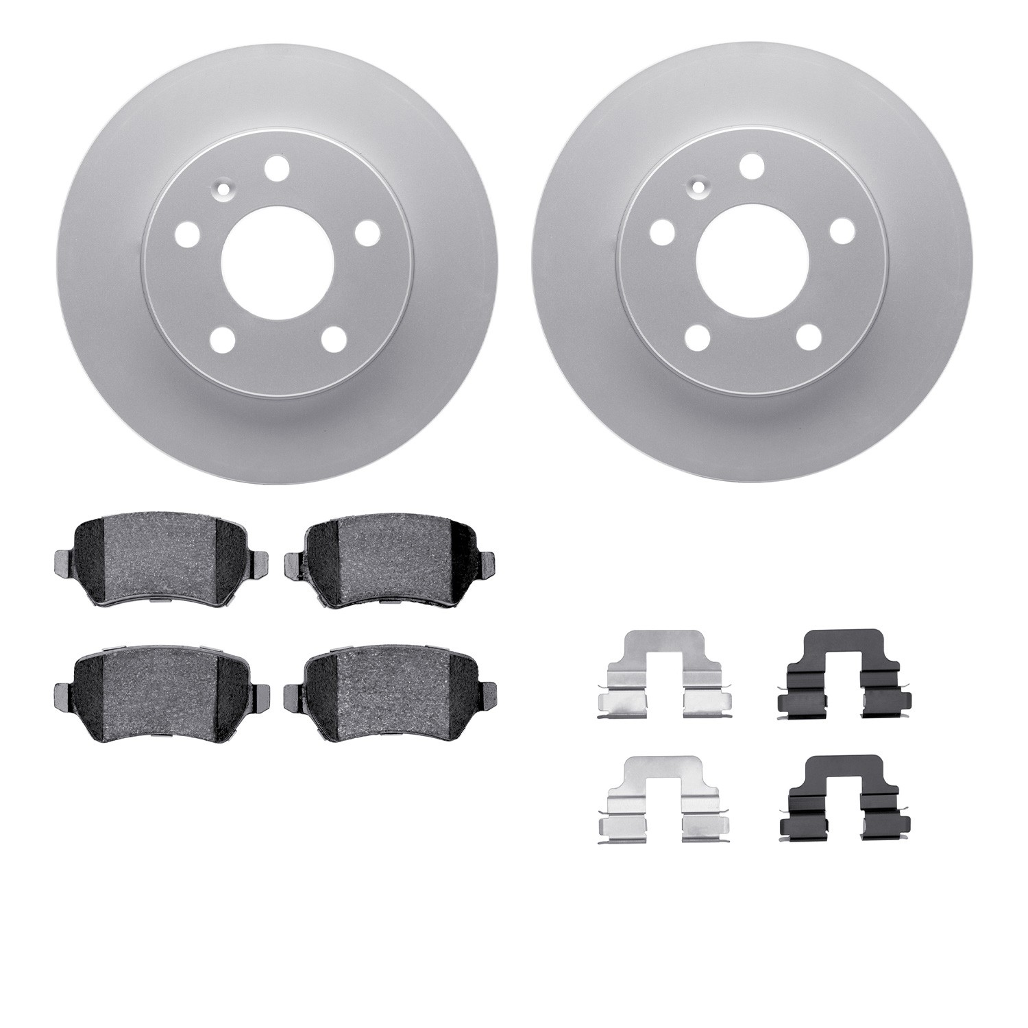 DFC GEOSPEC Coated Rotors with 5000 Brake Pads - Ceramic and Hardware