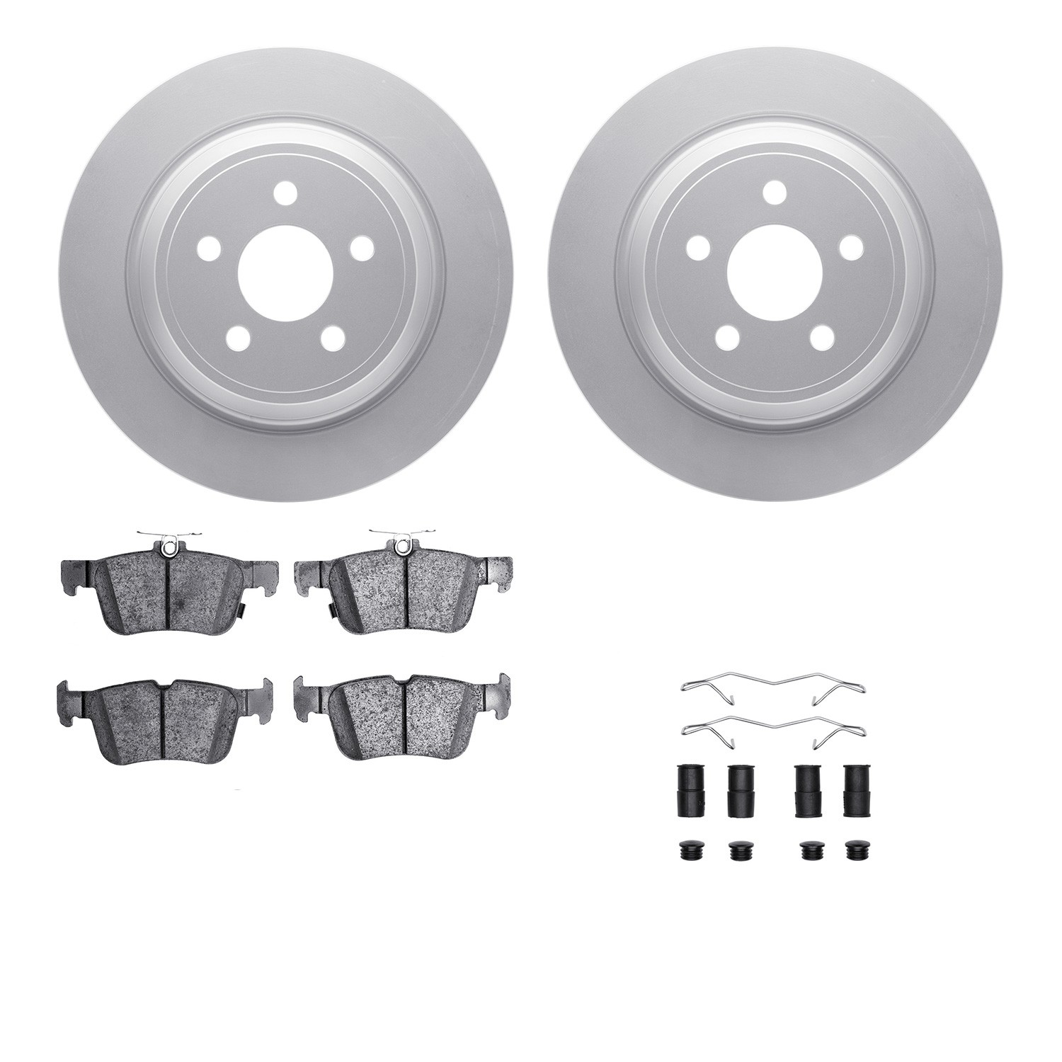 DFC GEOSPEC Coated Rotors with 5000 Brake Pads - Ceramic and Hardware
