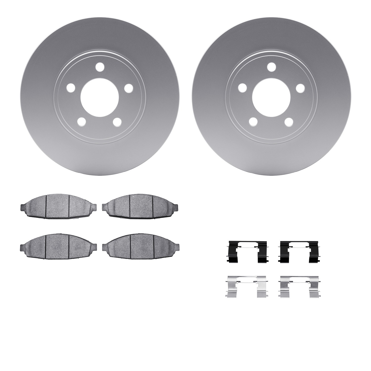 DFC GEOSPEC Coated Rotors with 5000 Brake Pads - Ceramic and Hardware