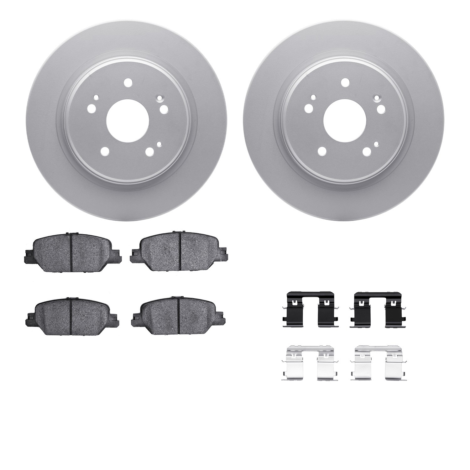 DFC GEOSPEC Coated Rotors with 5000 Brake Pads - Ceramic and Hardware
