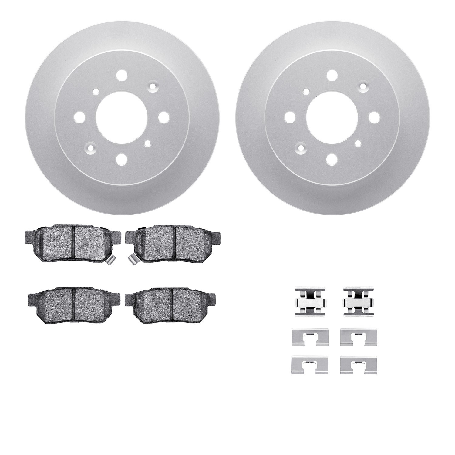 DFC GEOSPEC Coated Rotors with 5000 Brake Pads - Ceramic and Hardware