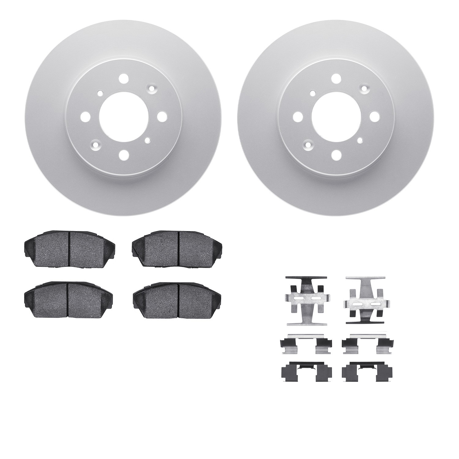 DFC GEOSPEC Coated Rotors with 5000 Brake Pads - Ceramic and Hardware