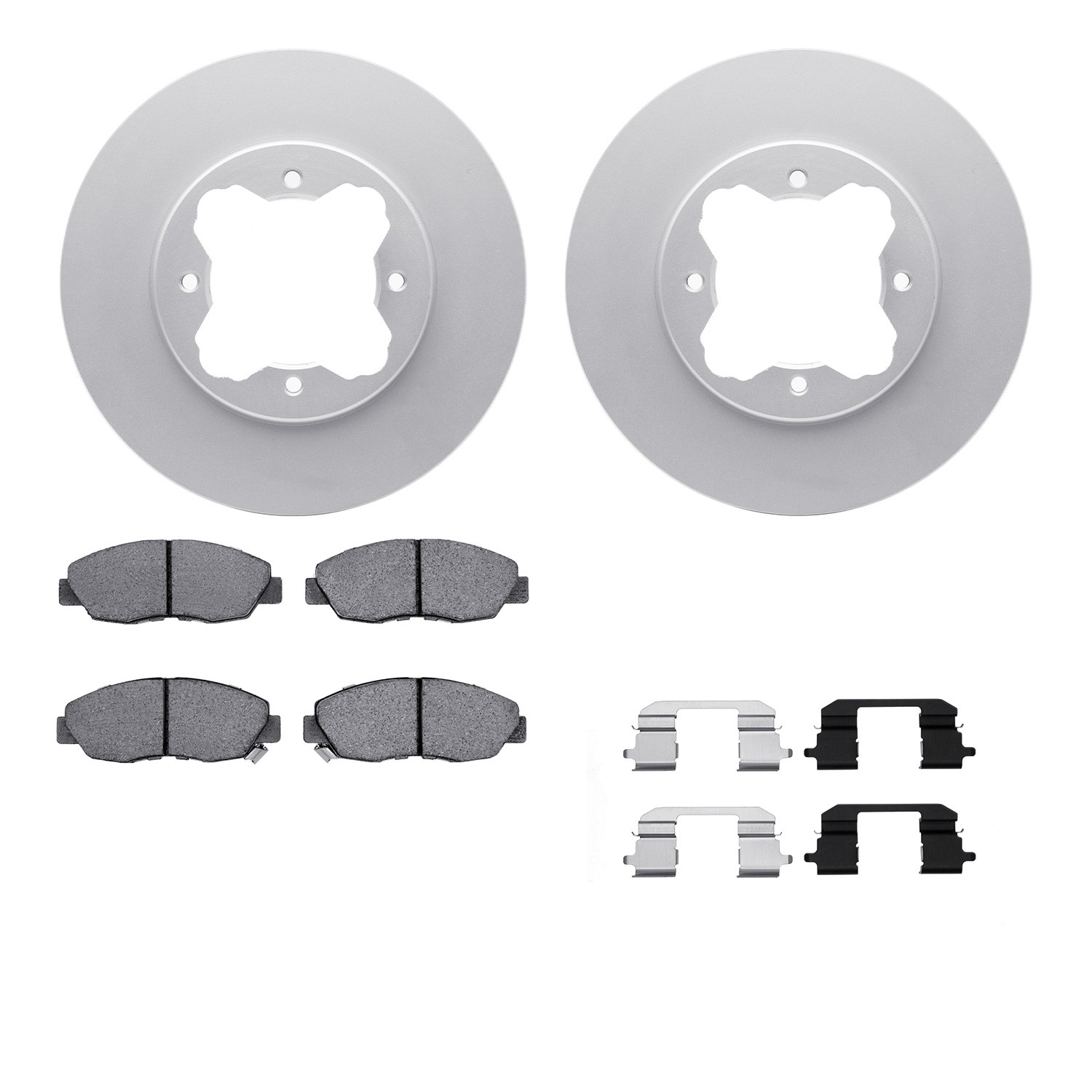 DFC GEOSPEC Coated Rotors with 5000 Brake Pads - Ceramic and Hardware