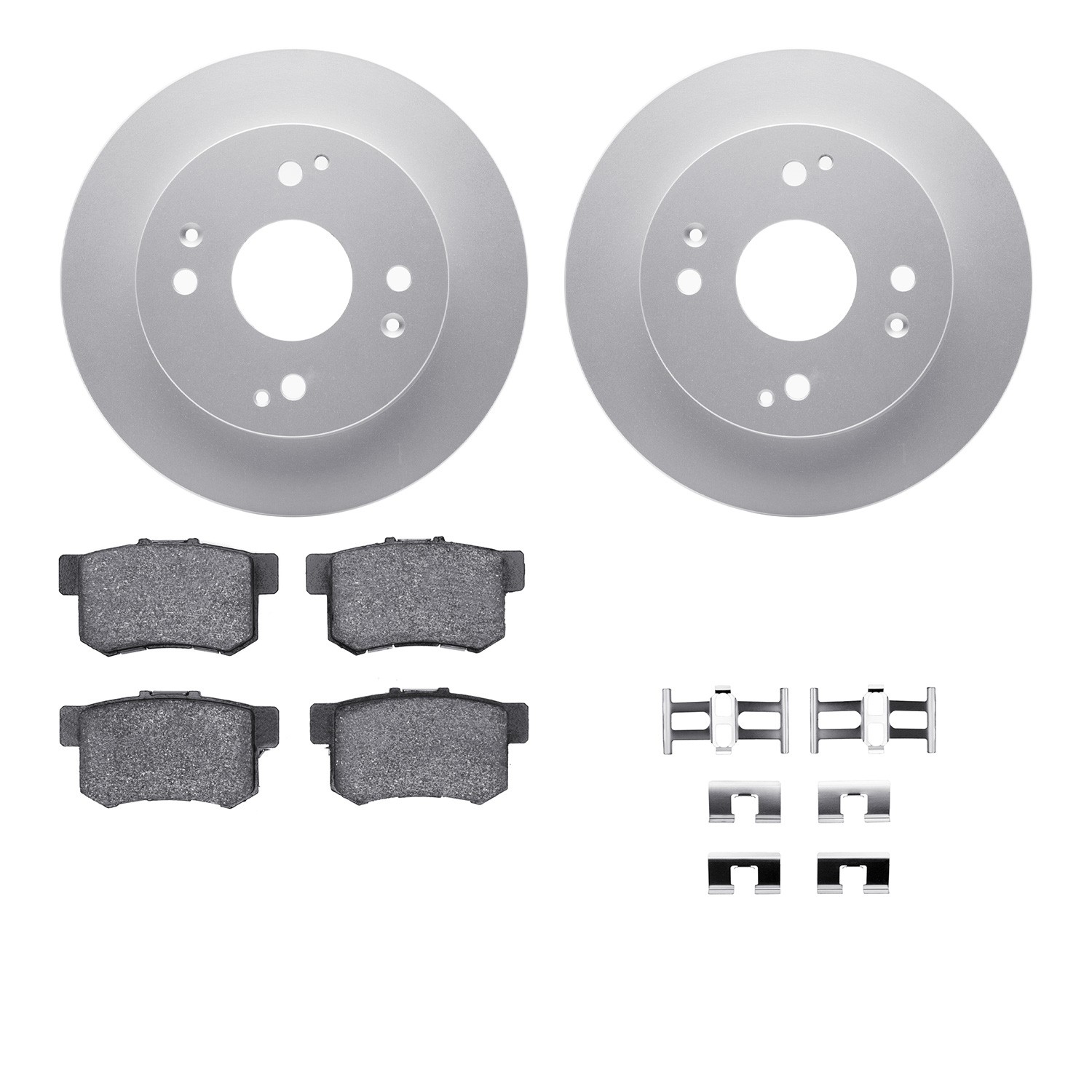 DFC GEOSPEC Coated Rotors with 5000 Brake Pads - Ceramic and Hardware