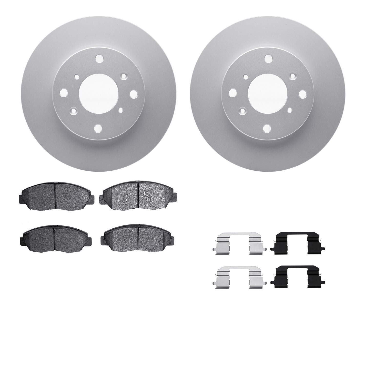 DFC GEOSPEC Coated Rotors with 5000 Brake Pads - Ceramic and Hardware