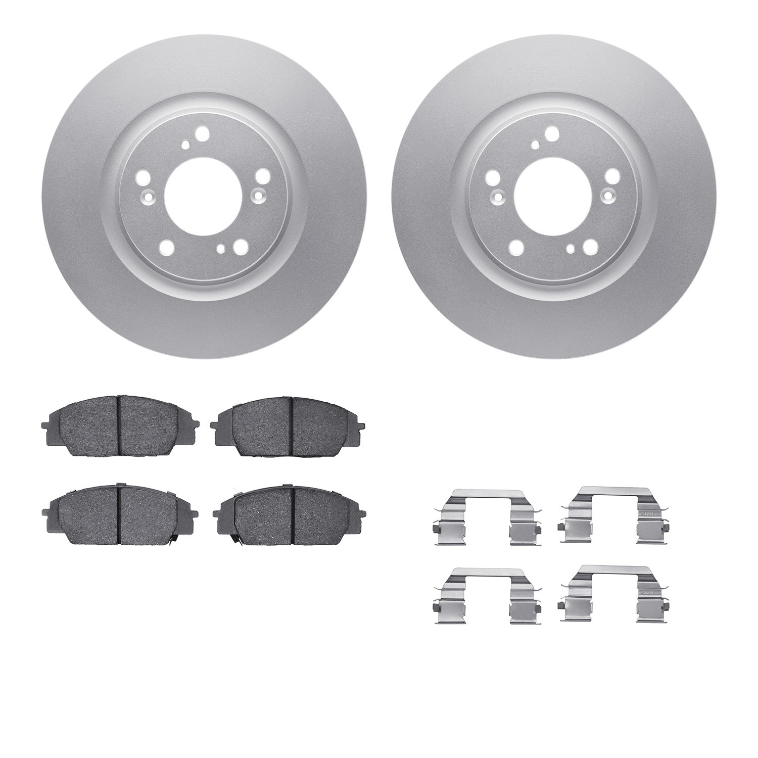 DFC GEOSPEC Coated Rotors with 5000 Brake Pads - Ceramic and Hardware