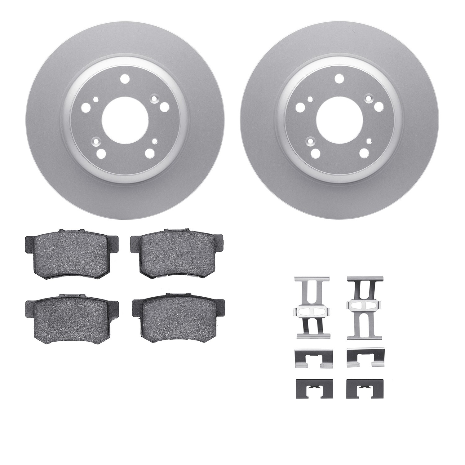 DFC GEOSPEC Coated Rotors with 5000 Brake Pads - Ceramic and Hardware