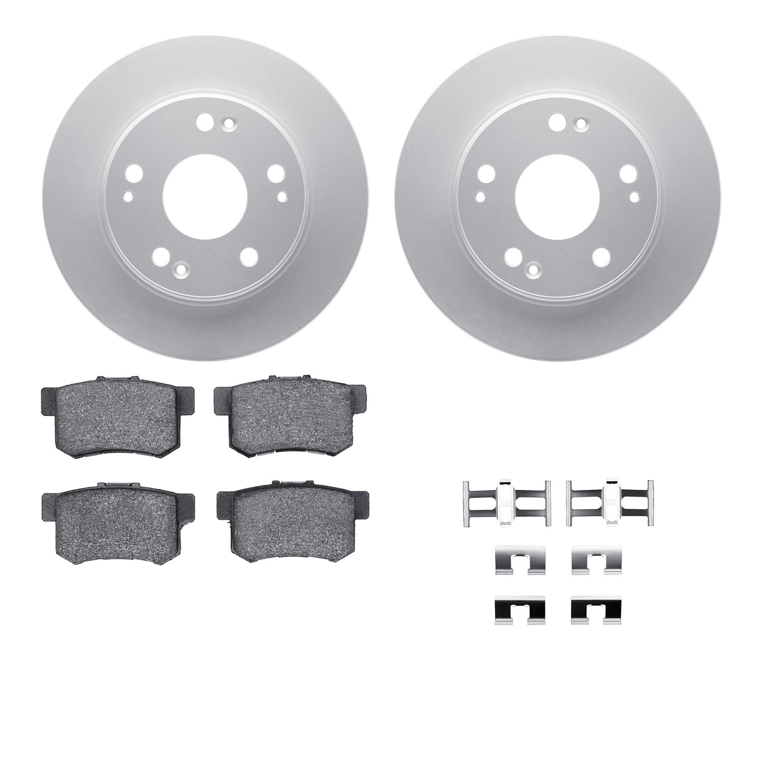 DFC GEOSPEC Coated Rotors with 5000 Brake Pads - Ceramic and Hardware