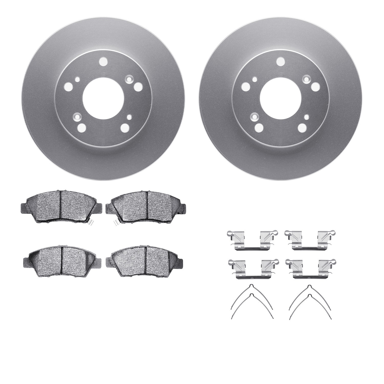 DFC GEOSPEC Coated Rotors with 5000 Brake Pads - Ceramic and Hardware