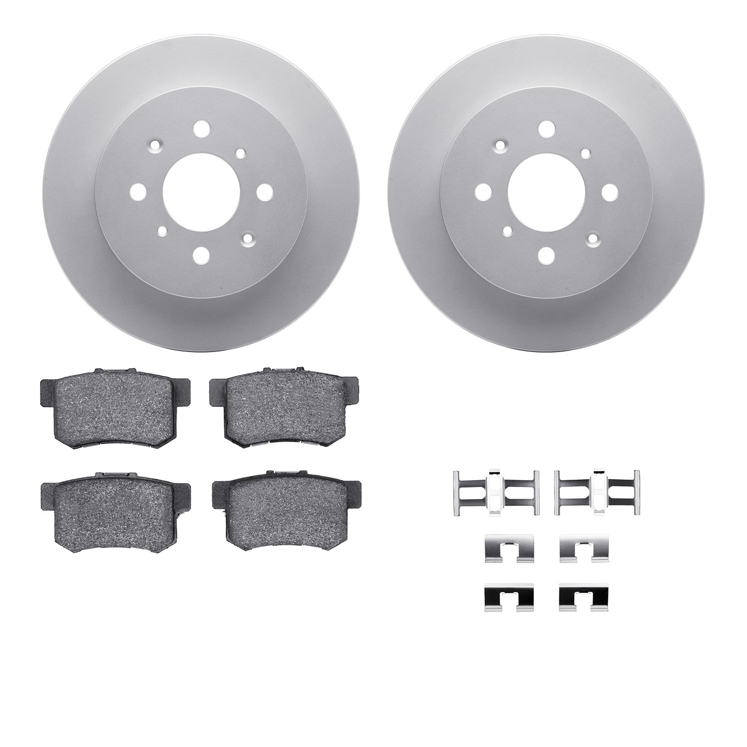 DFC GEOSPEC Coated Rotors with 5000 Brake Pads - Ceramic and Hardware