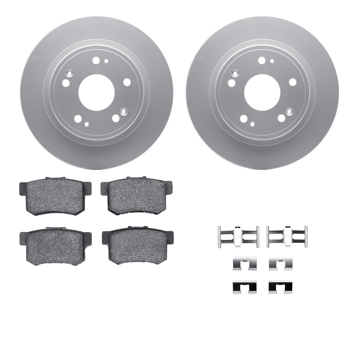 DFC GEOSPEC Coated Rotors with 5000 Brake Pads - Ceramic and Hardware