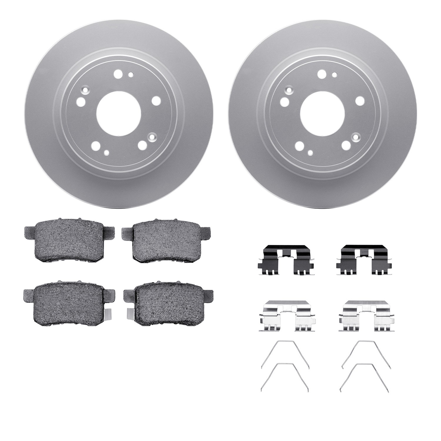 DFC GEOSPEC Coated Rotors with 5000 Brake Pads - Ceramic and Hardware