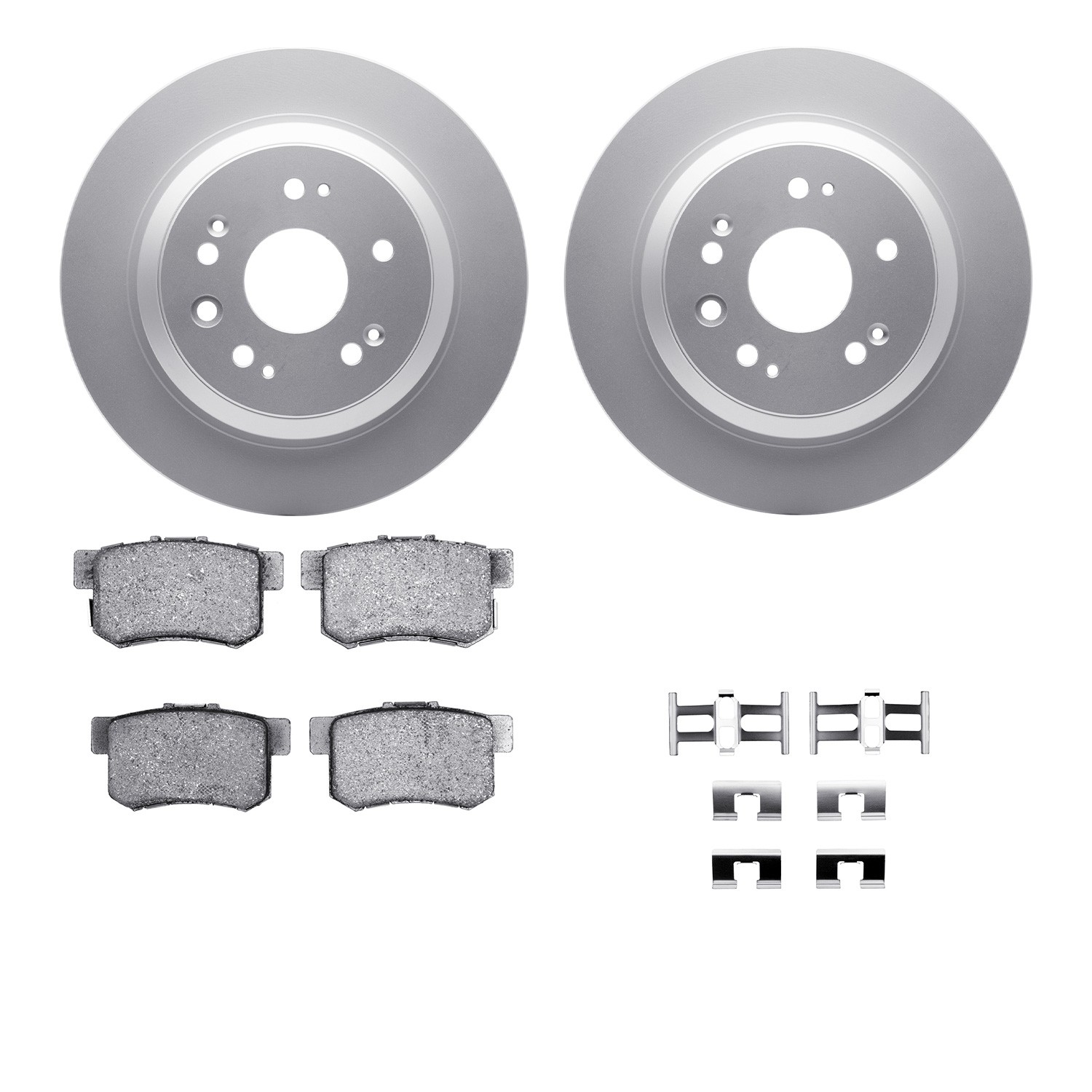 DFC GEOSPEC Coated Rotors with 5000 Brake Pads - Ceramic and Hardware
