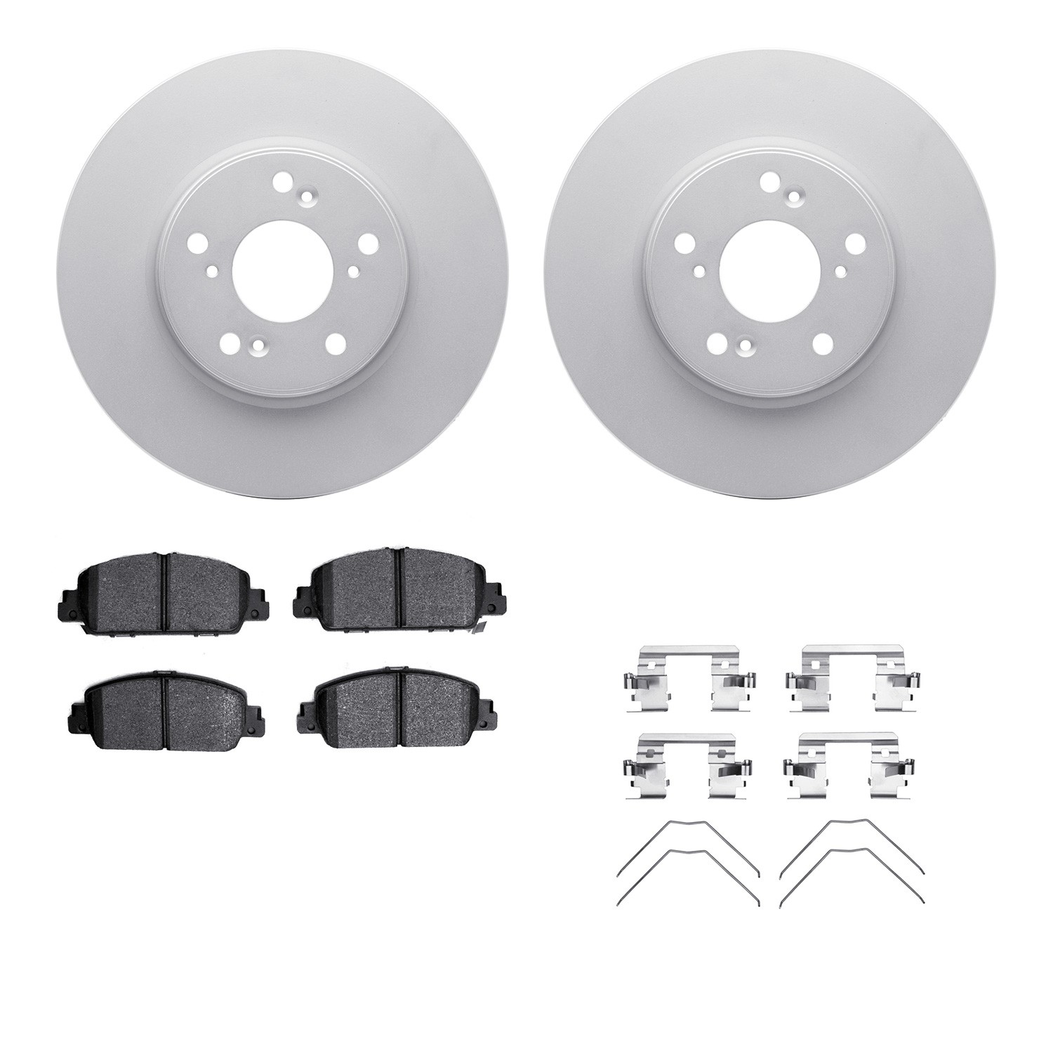 DFC GEOSPEC Coated Rotors with 5000 Brake Pads - Ceramic and Hardware