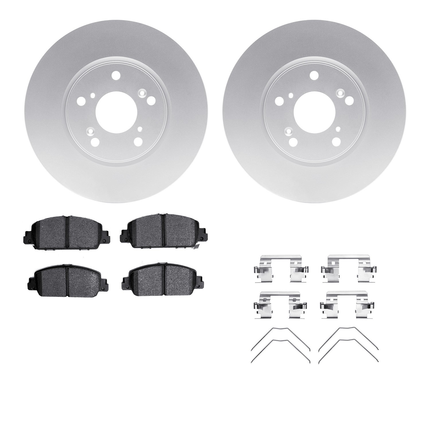 DFC GEOSPEC Coated Rotors with 5000 Brake Pads - Ceramic and Hardware