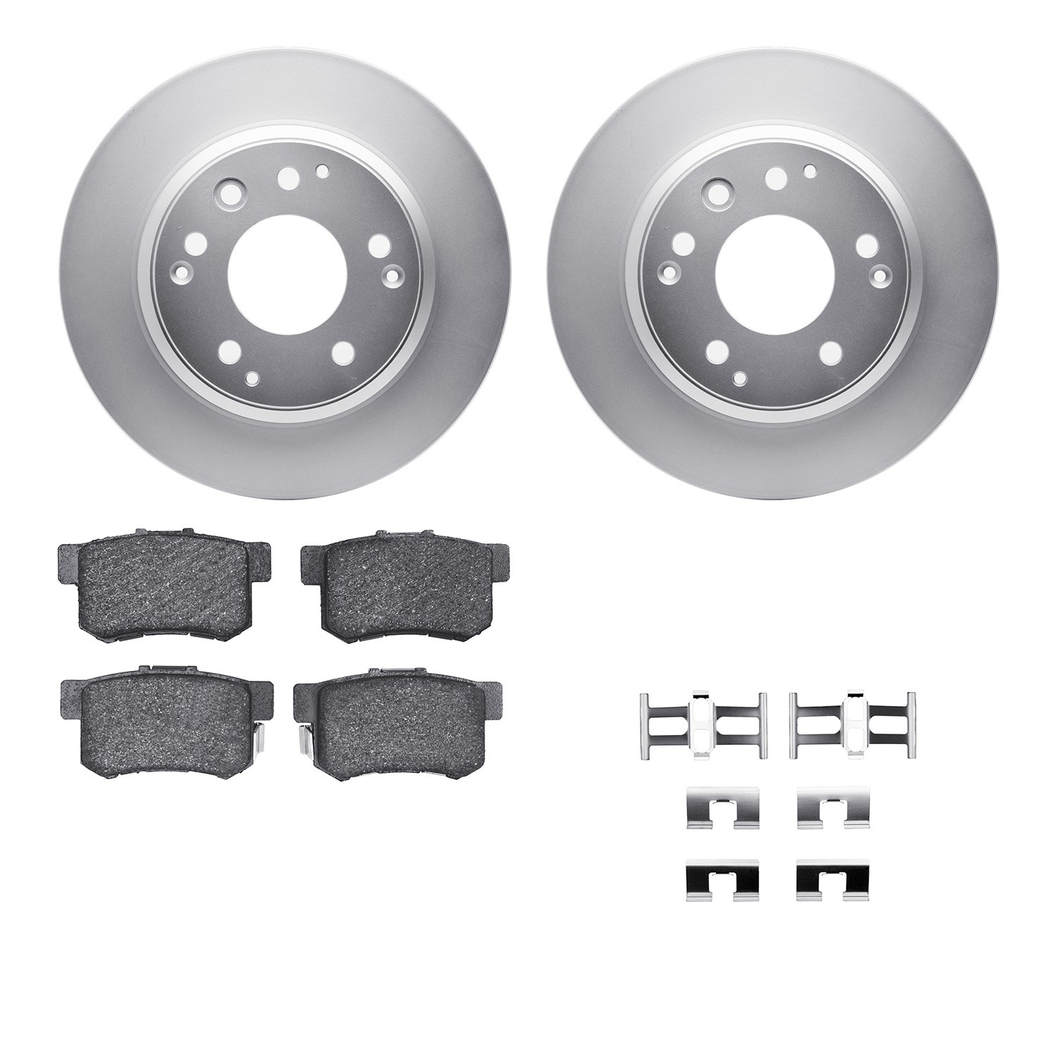 DFC GEOSPEC Coated Rotors with 5000 Brake Pads - Ceramic and Hardware