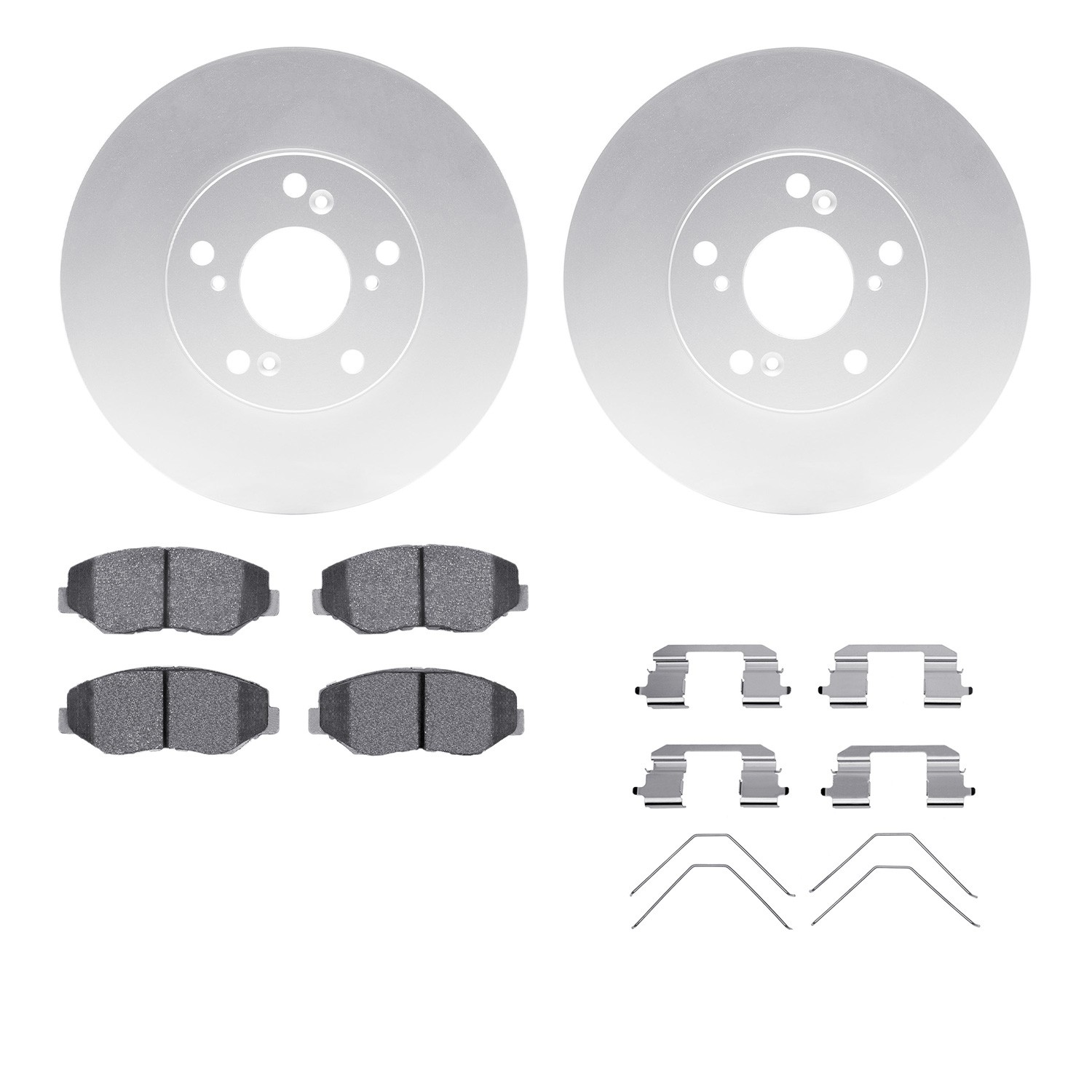 DFC GEOSPEC Coated Rotors with 5000 Brake Pads - Ceramic and Hardware