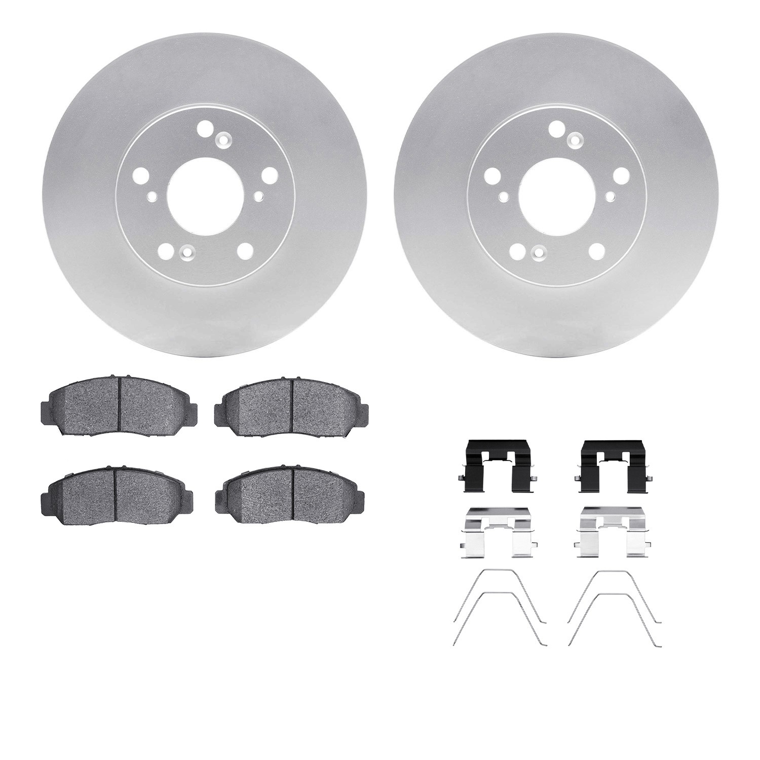 DFC GEOSPEC Coated Rotors with 5000 Brake Pads - Ceramic and Hardware