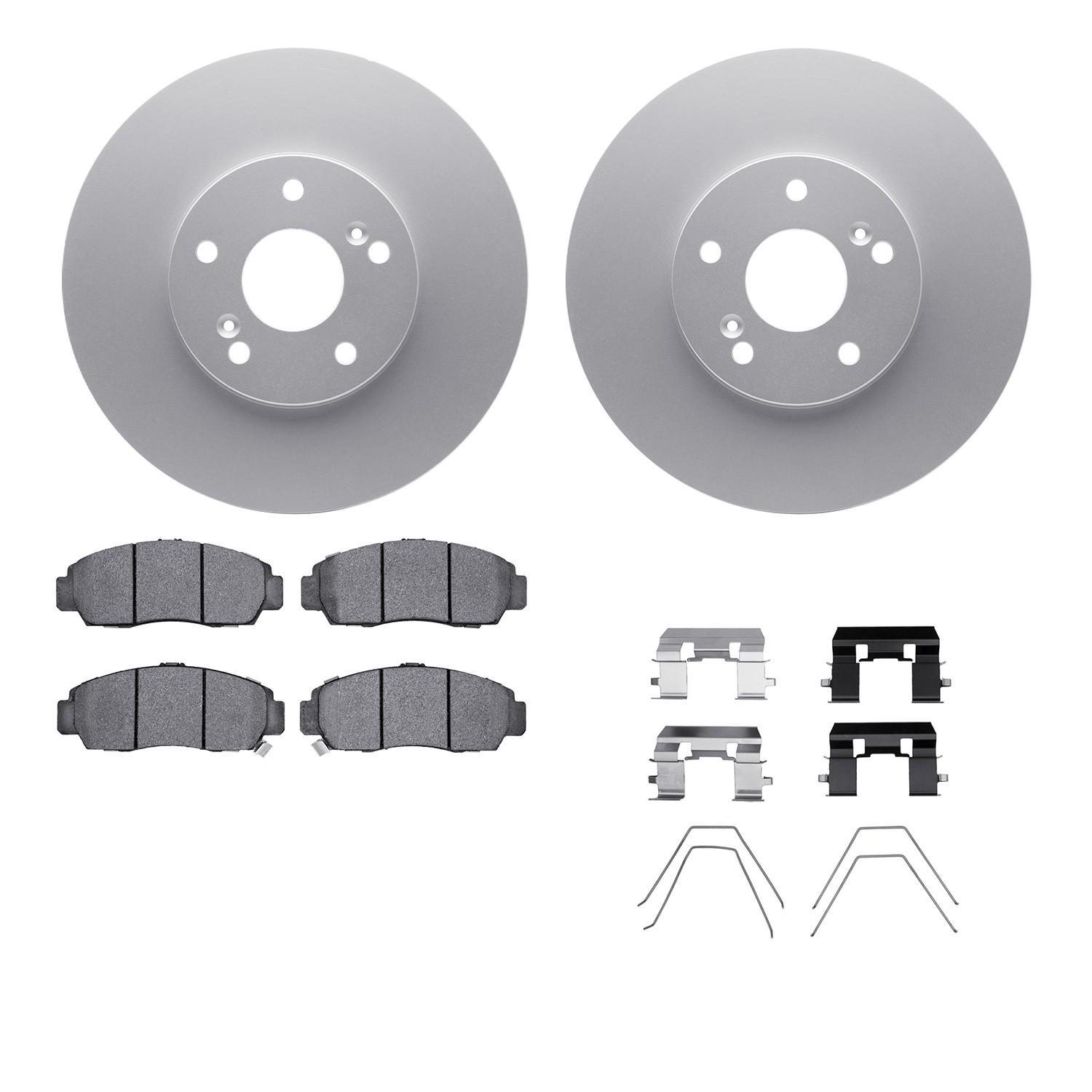 DFC GEOSPEC Coated Rotors with 5000 Brake Pads - Ceramic and Hardware