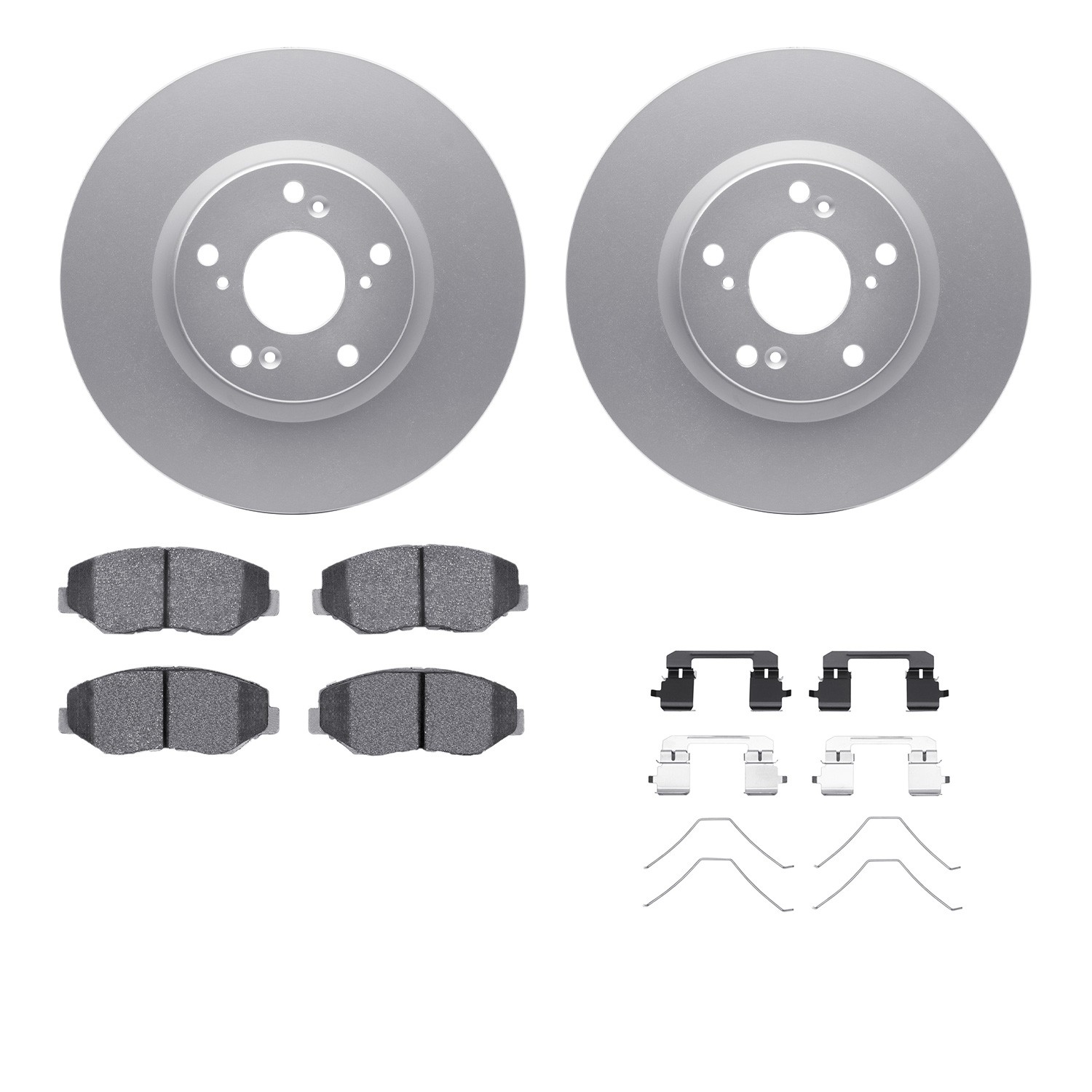DFC GEOSPEC Coated Rotors with 5000 Brake Pads - Ceramic and Hardware