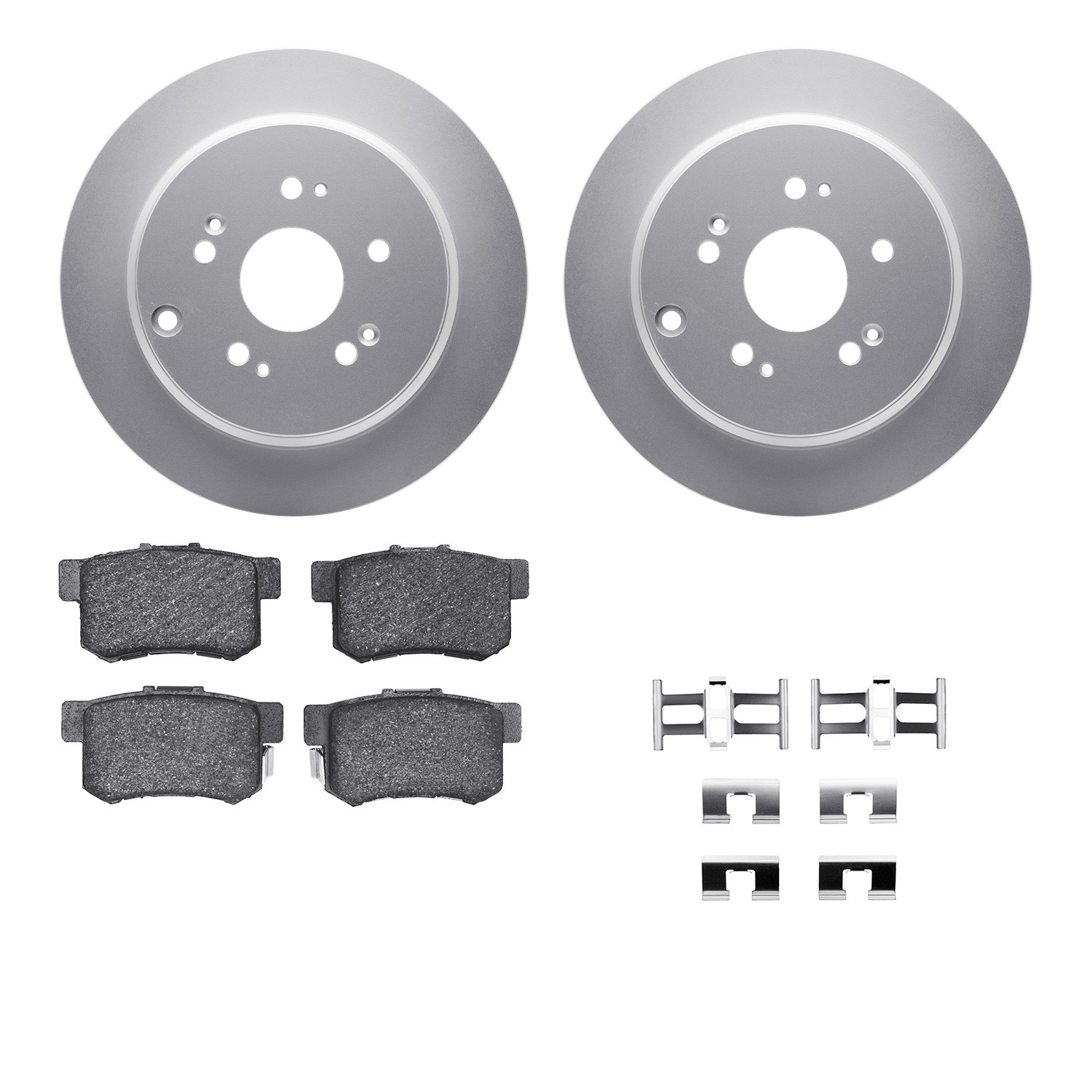 DFC GEOSPEC Coated Rotors with 5000 Brake Pads - Ceramic and Hardware