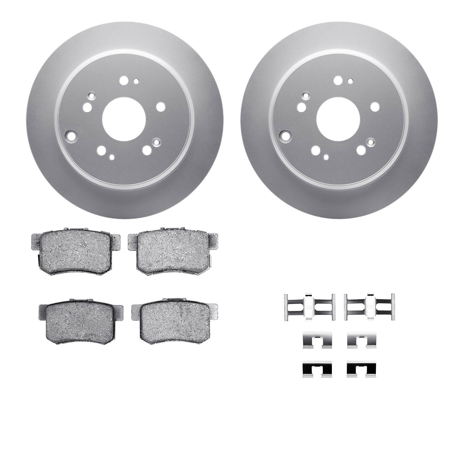 DFC GEOSPEC Coated Rotors with 5000 Brake Pads - Ceramic and Hardware