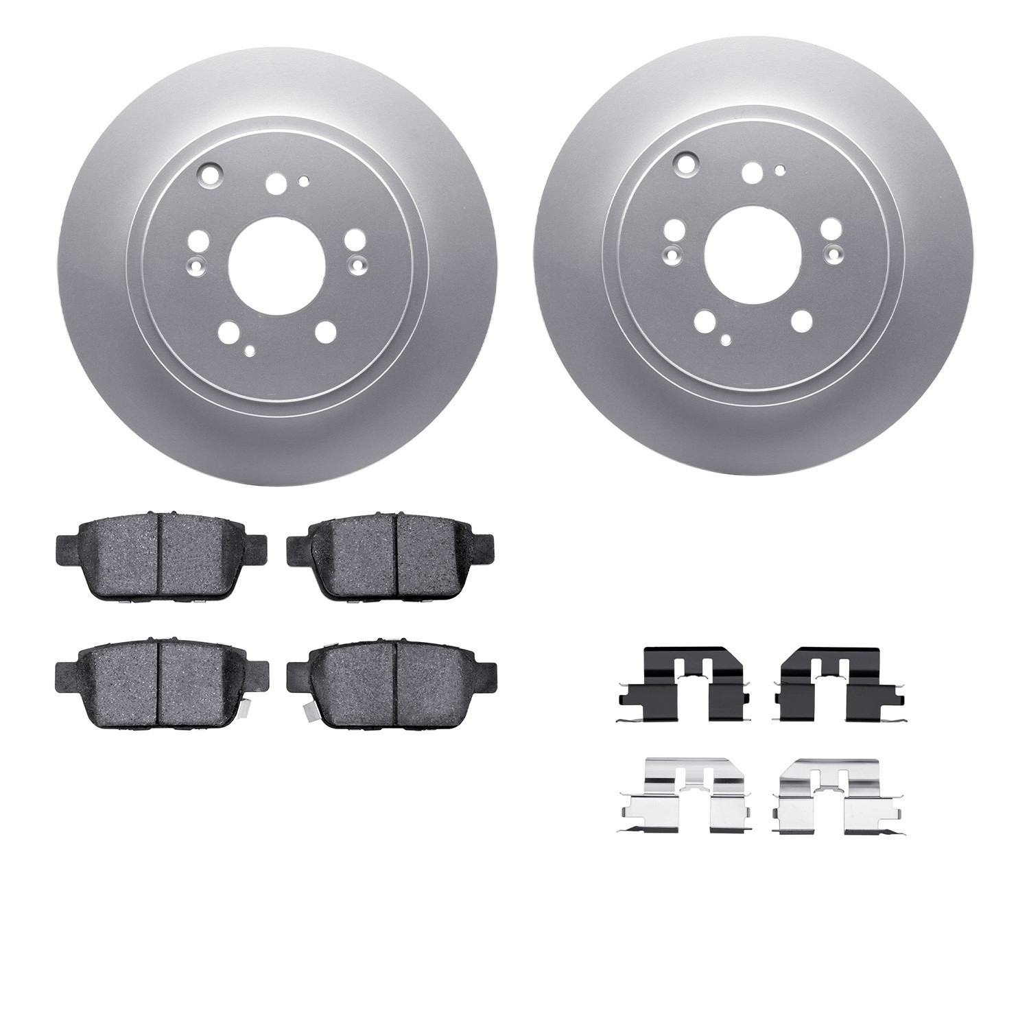 DFC GEOSPEC Coated Rotors with 5000 Brake Pads - Ceramic and Hardware
