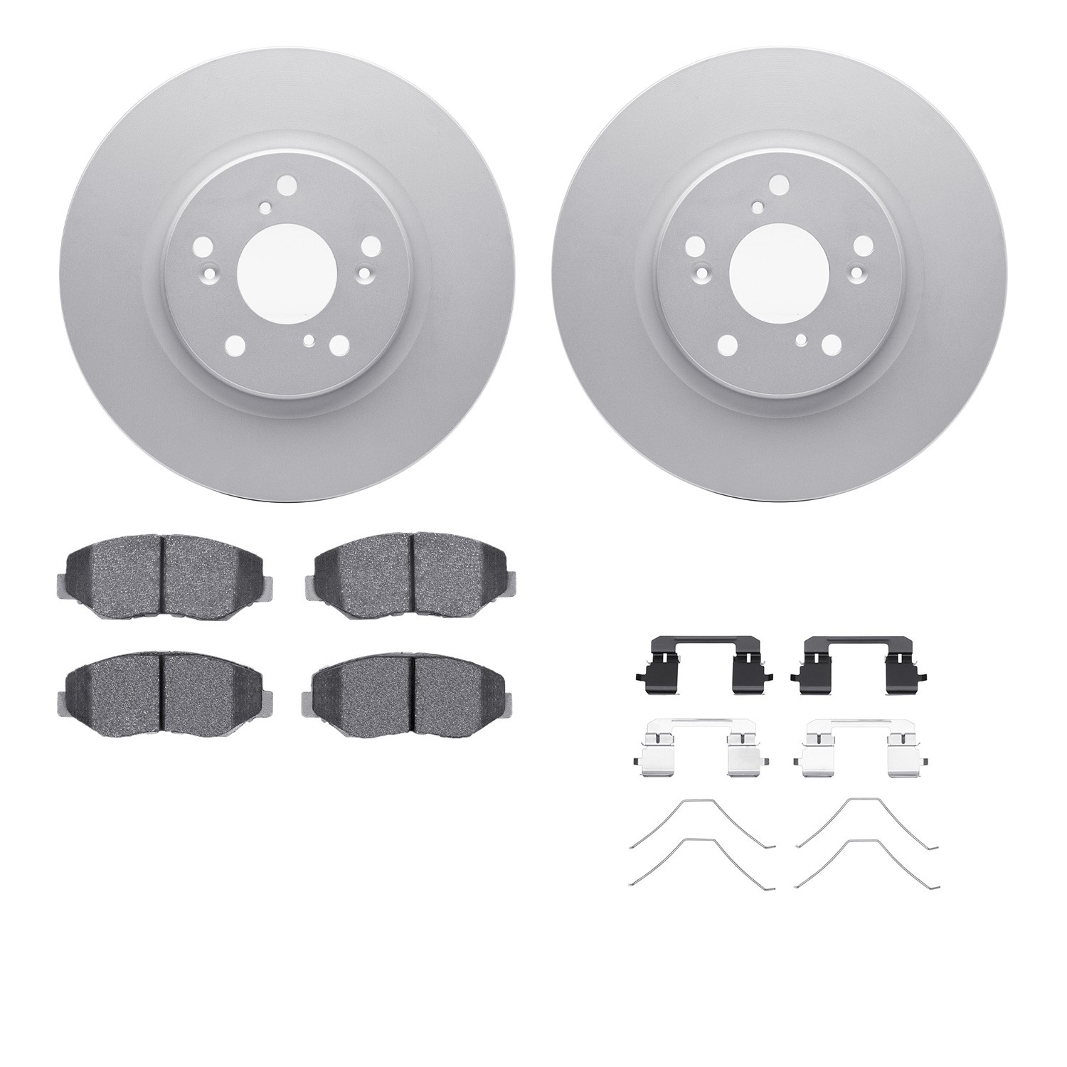 DFC GEOSPEC Coated Rotors with 5000 Brake Pads - Ceramic and Hardware