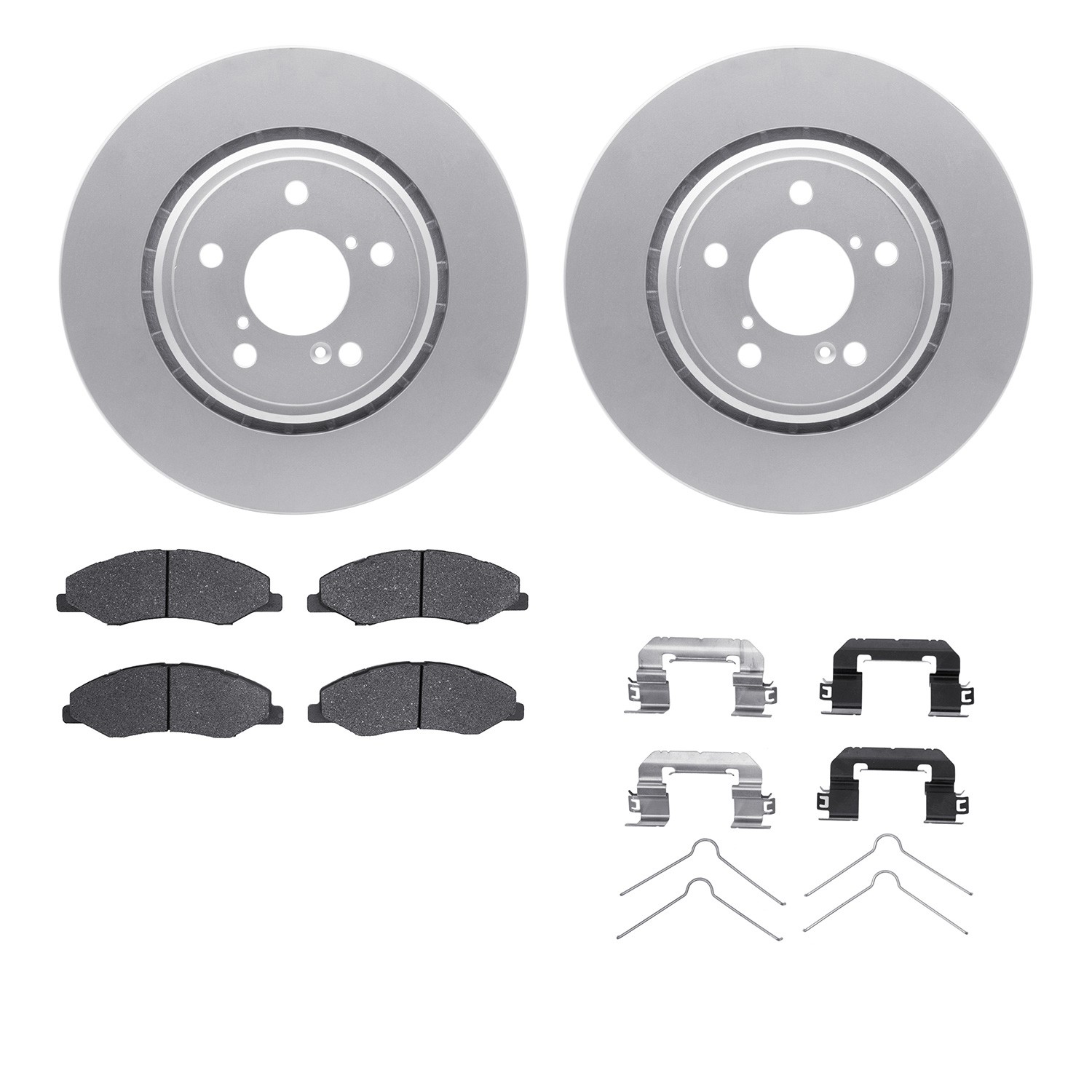 DFC GEOSPEC Coated Rotors with 5000 Brake Pads - Ceramic and Hardware