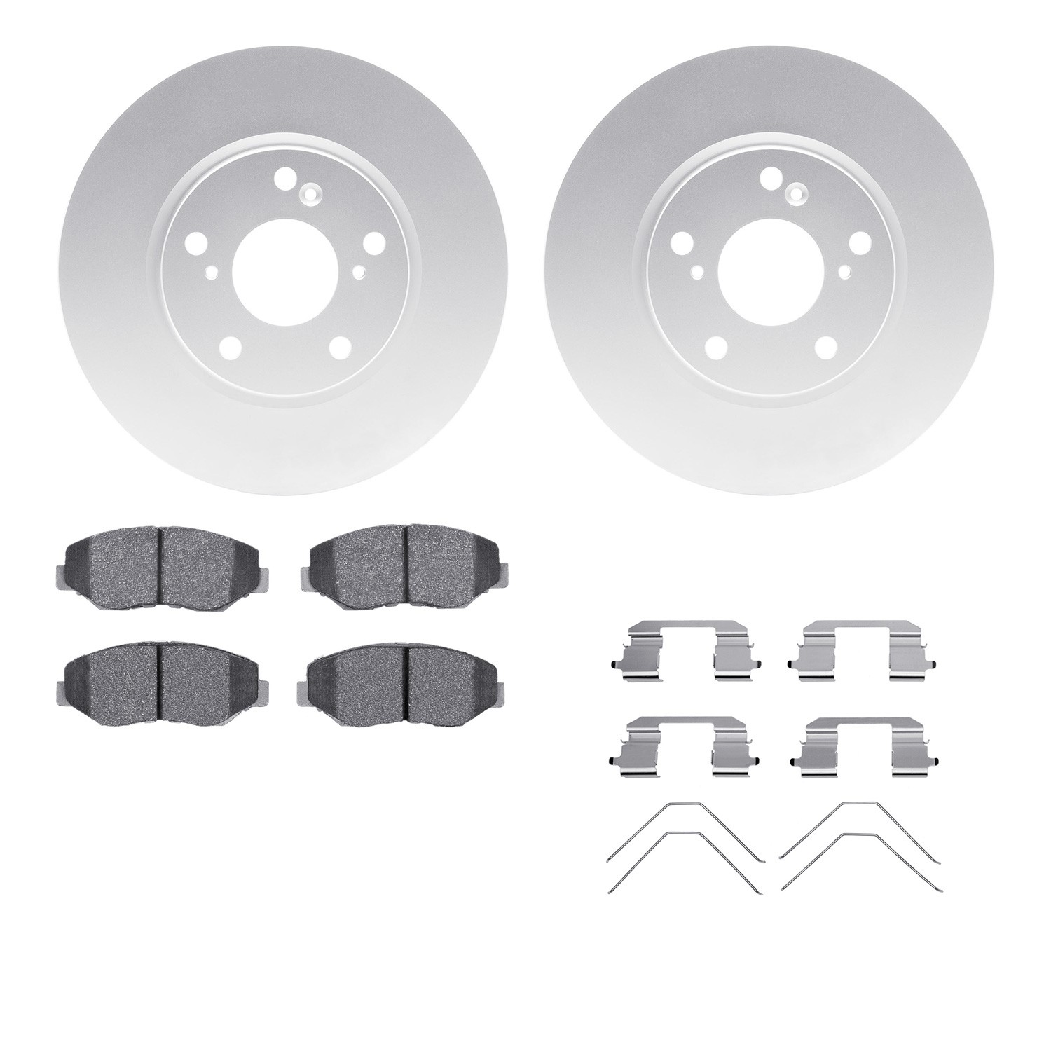 DFC GEOSPEC Coated Rotors with 5000 Brake Pads - Ceramic and Hardware
