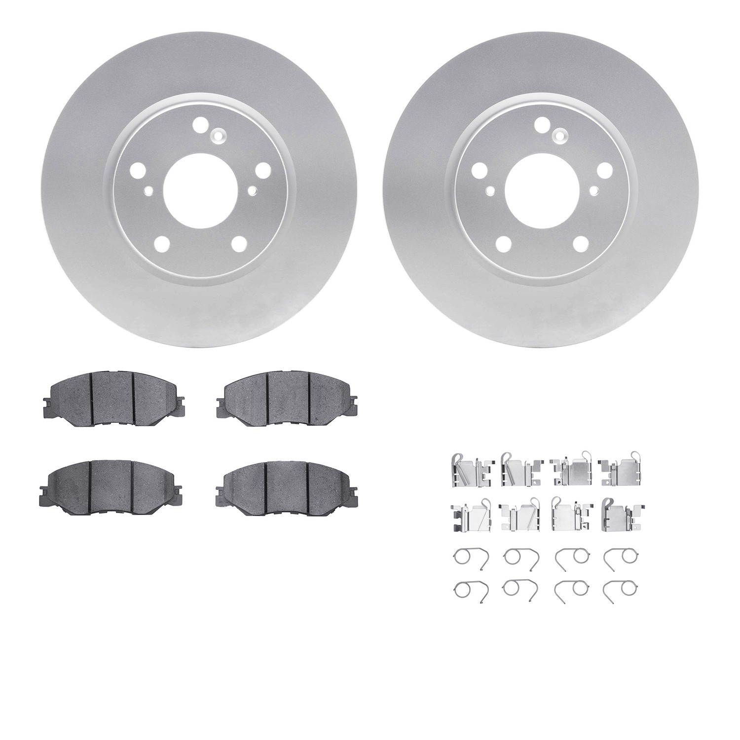 DFC GEOSPEC Coated Rotors with 5000 Brake Pads - Ceramic and Hardware
