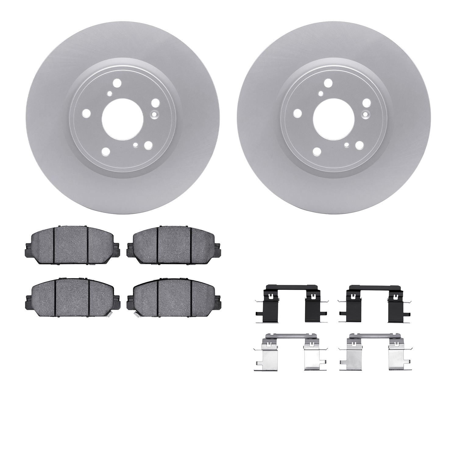 DFC GEOSPEC Coated Rotors with 5000 Brake Pads - Ceramic and Hardware