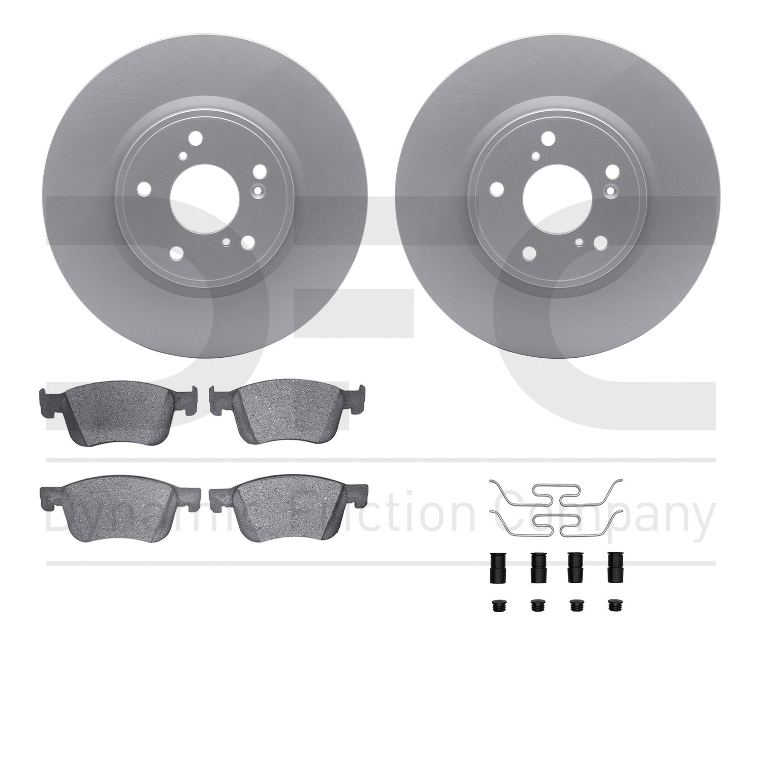 DFC GEOSPEC Coated Rotors with 5000 Brake Pads - Ceramic and Hardware