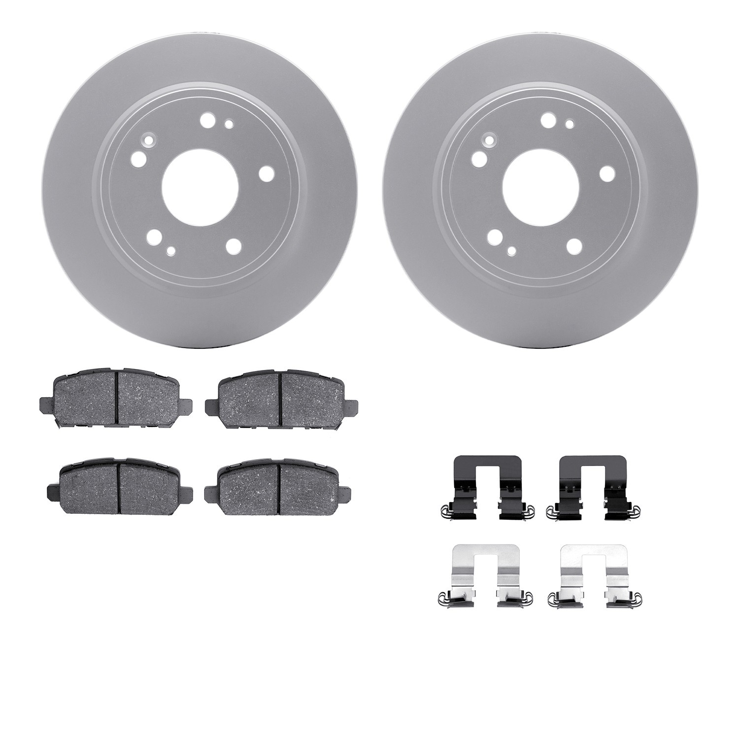 DFC GEOSPEC Coated Rotors with 5000 Brake Pads - Ceramic and Hardware