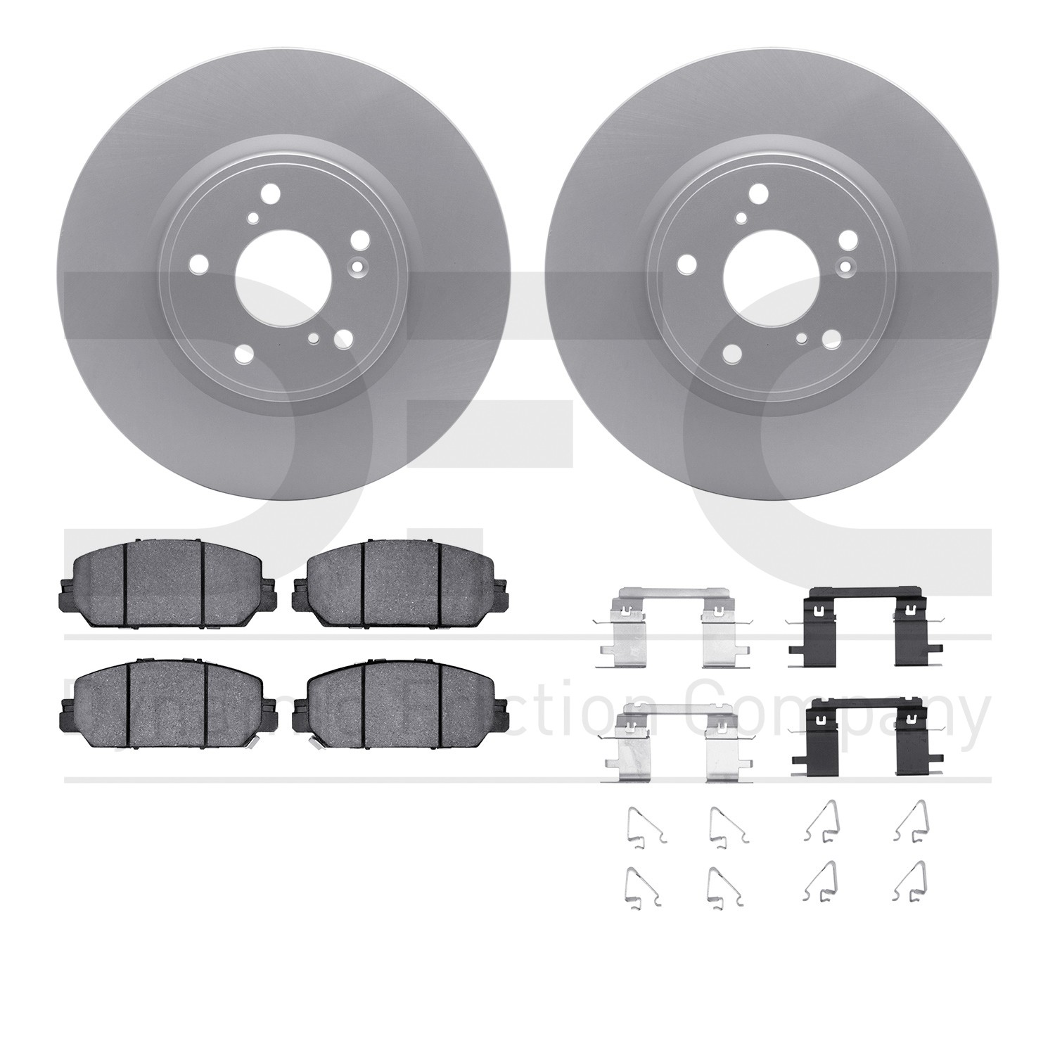 DFC Geospec Rotors with 5000 Advanced Brake Pads includes Hardware