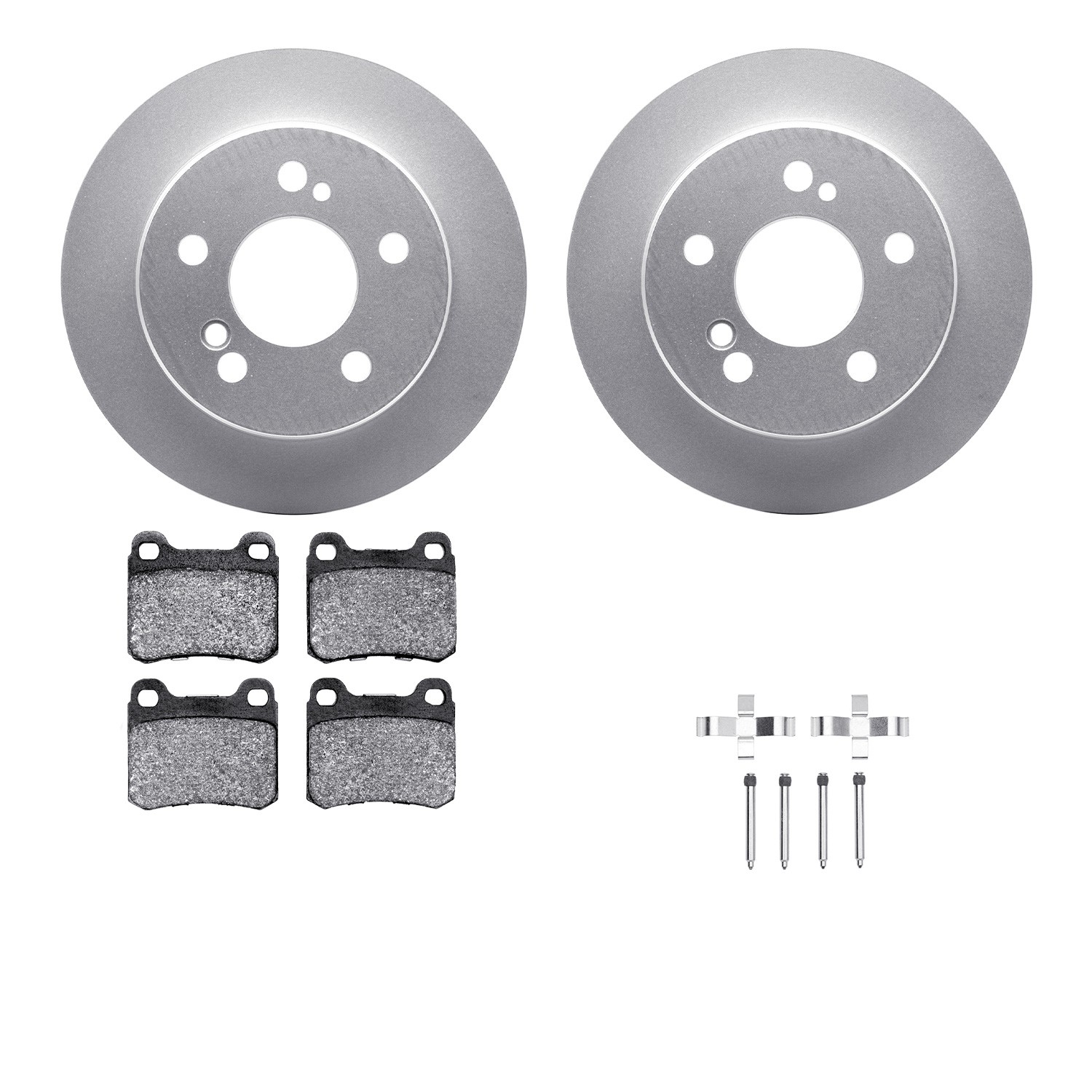 DFC GEOSPEC Coated Rotors with 5000 Brake Pads - Ceramic and Hardware
