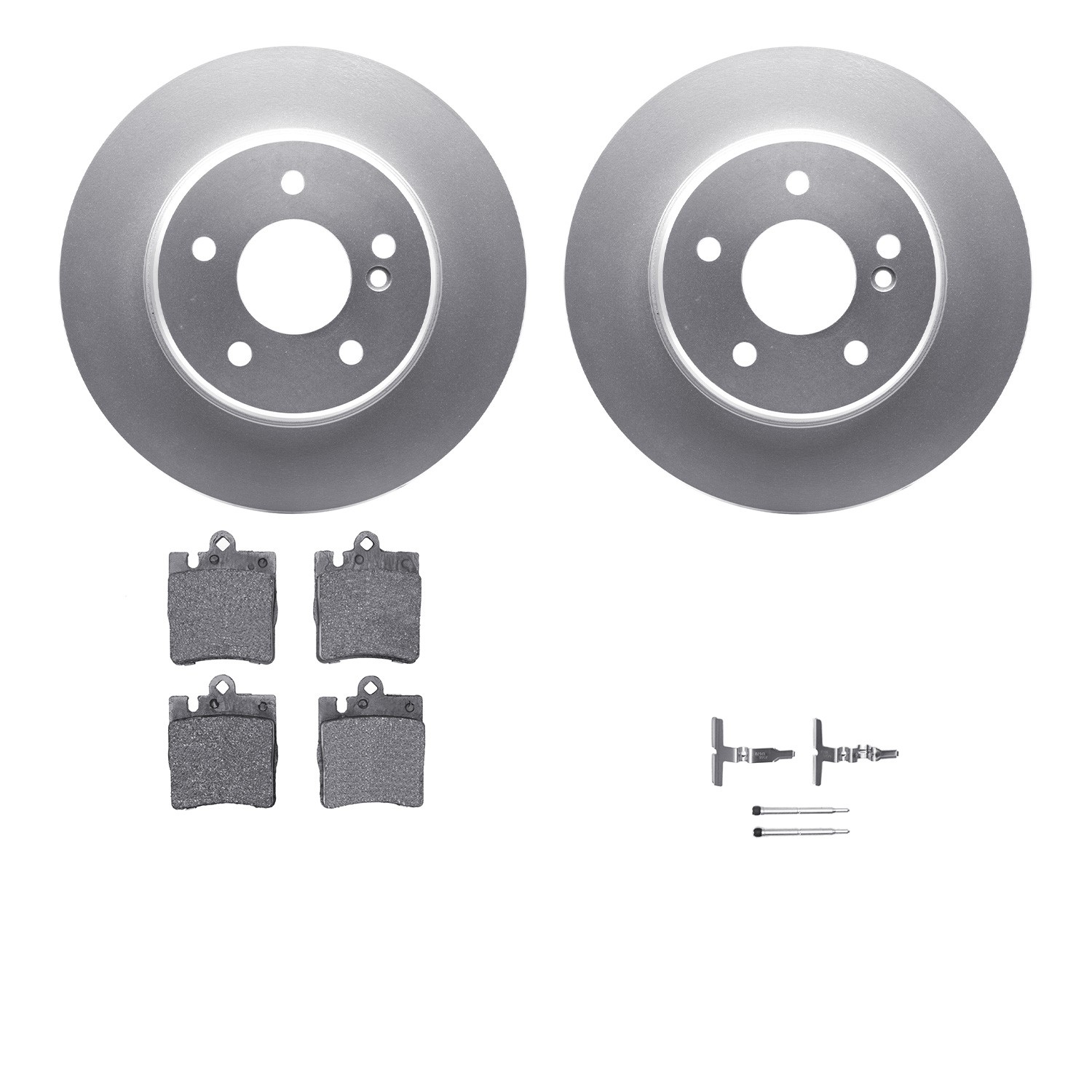 DFC GEOSPEC Coated Rotors with 5000 Brake Pads - Ceramic and Hardware