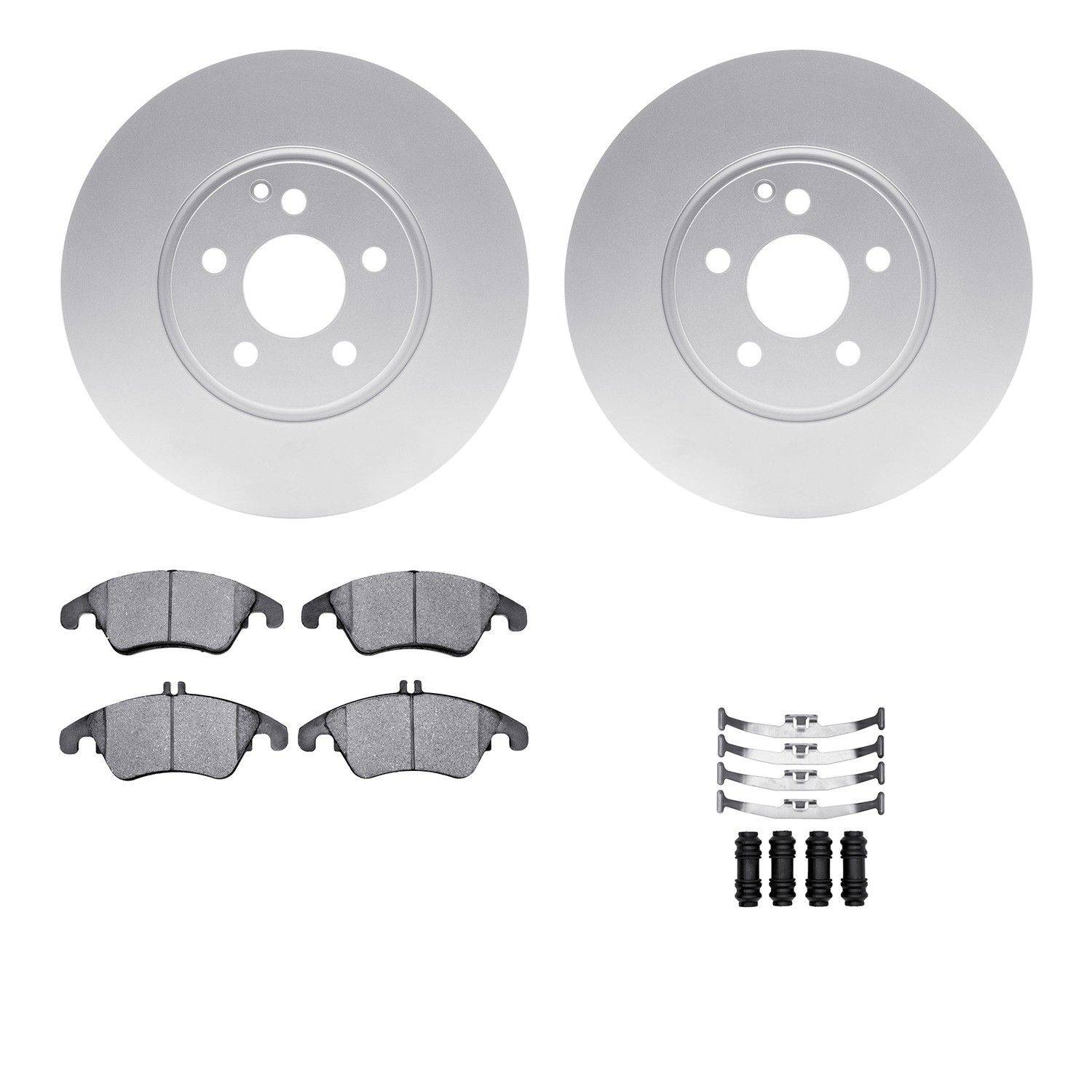 DFC GEOSPEC Coated Rotors with 5000 Brake Pads - Ceramic and Hardware