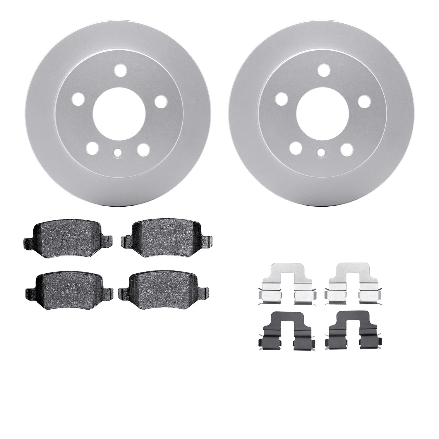 DFC GEOSPEC Coated Rotors with 5000 Brake Pads - Ceramic and Hardware