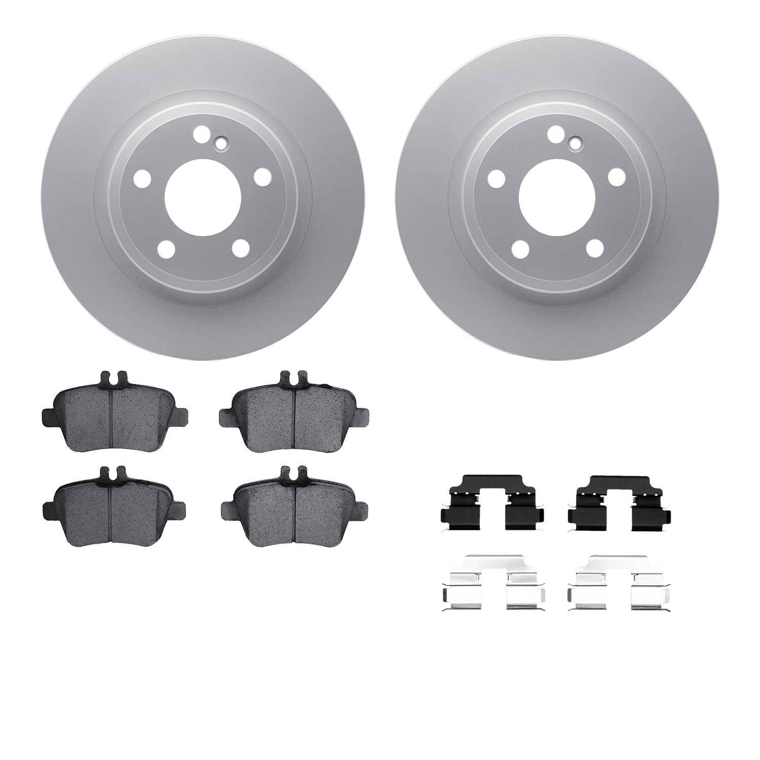 DFC GEOSPEC Coated Rotors with 5000 Brake Pads - Ceramic and Hardware
