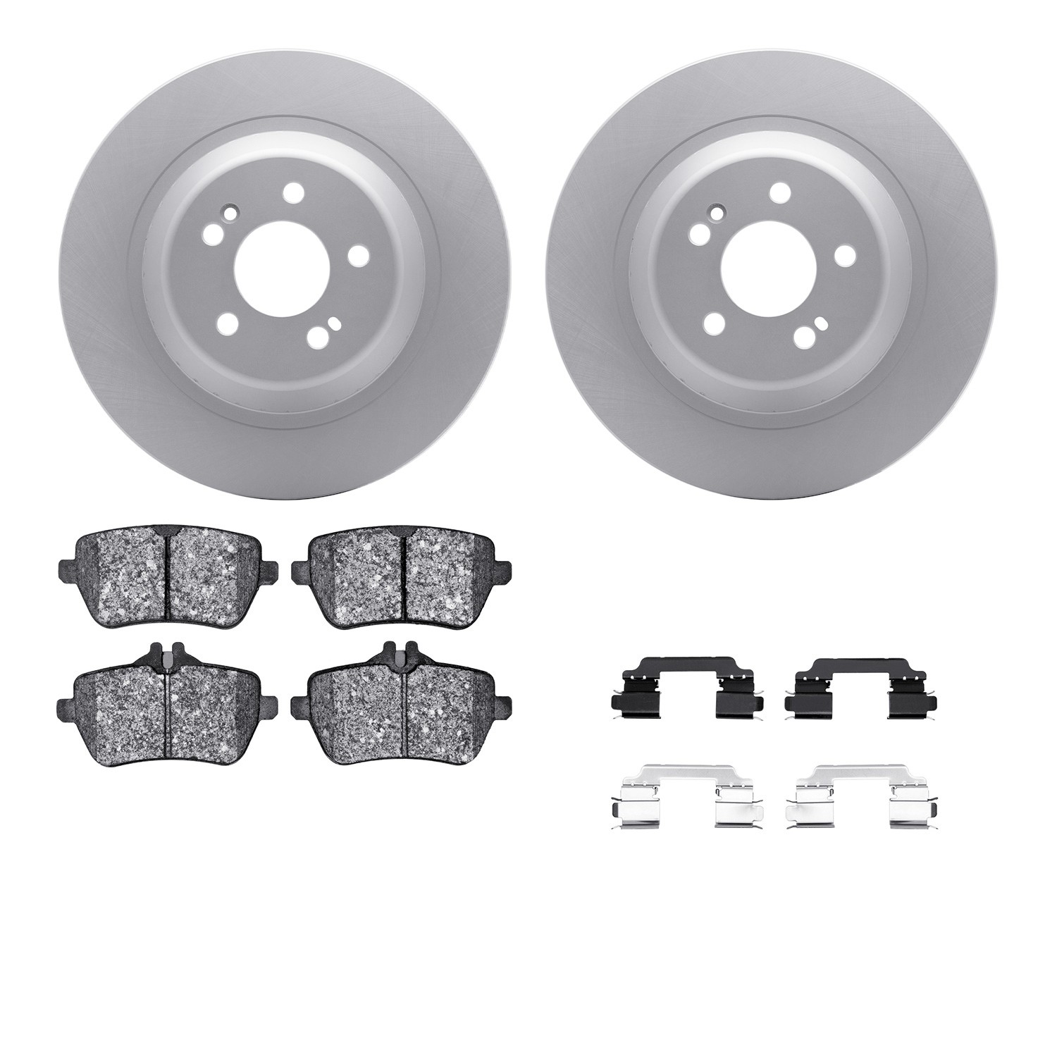 DFC GEOSPEC Coated Rotors with 5000 Brake Pads - Ceramic and Hardware