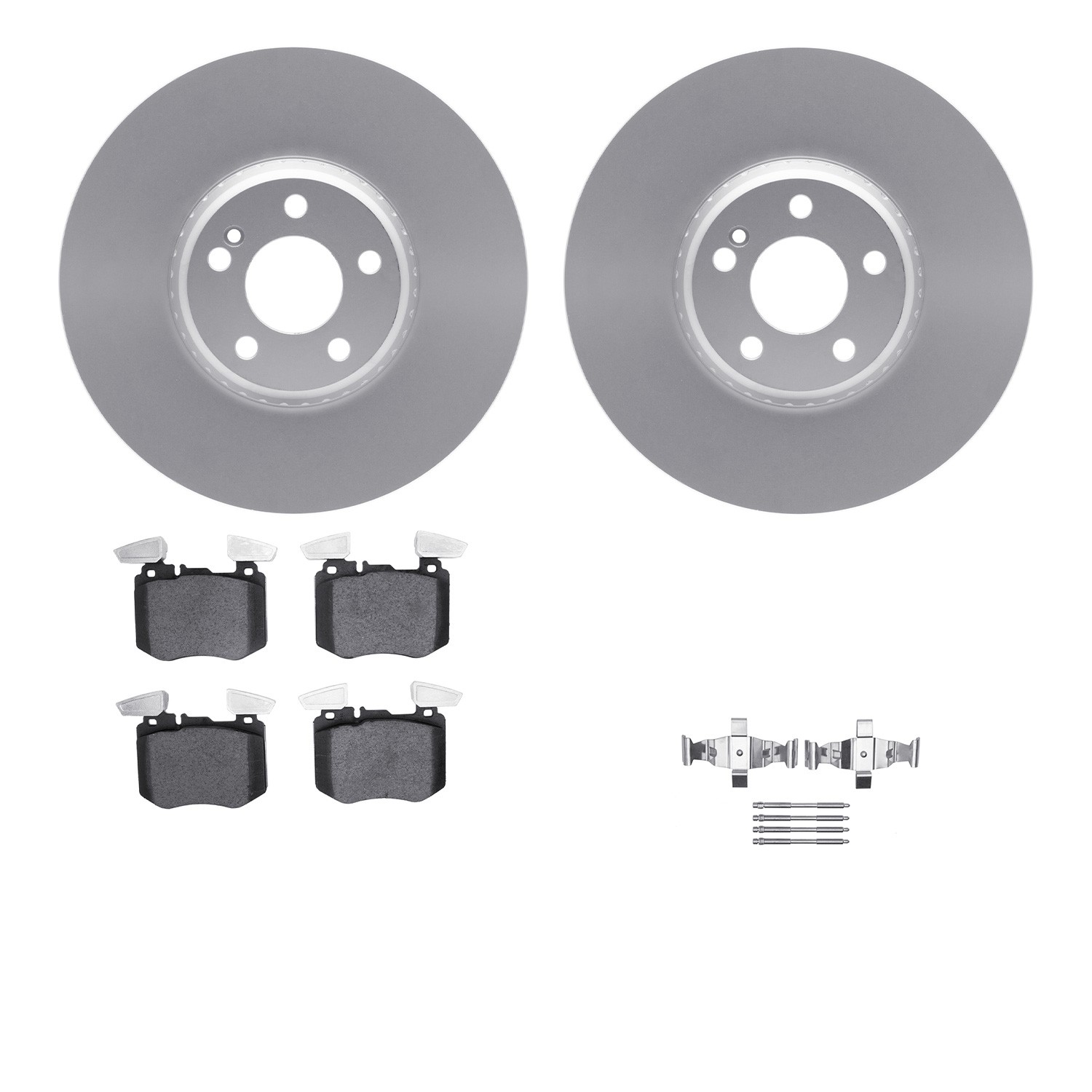 DFC GEOSPEC Coated Rotors with 5000 Brake Pads - Ceramic and Hardware