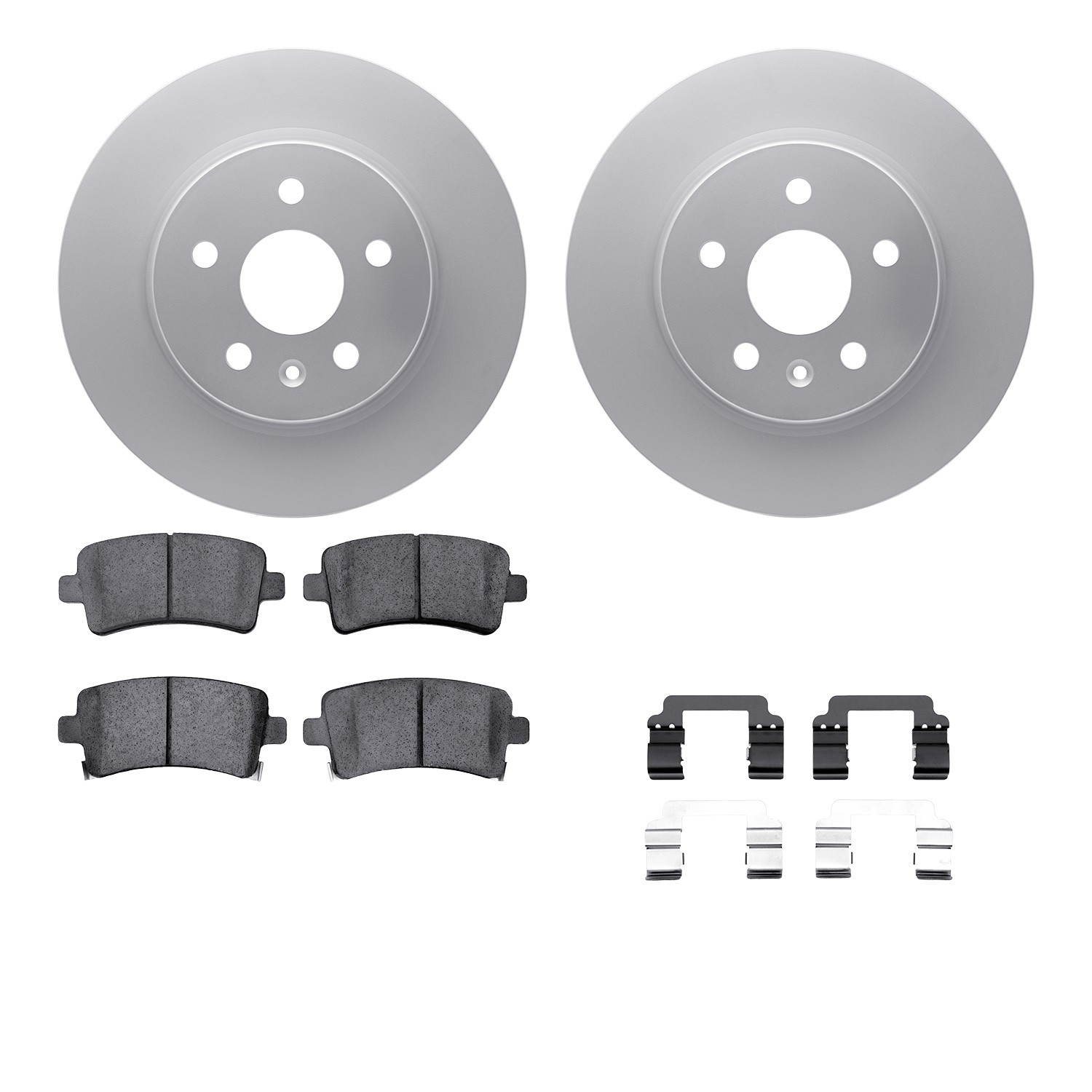 DFC GEOSPEC Coated Rotors with 5000 Brake Pads - Ceramic and Hardware