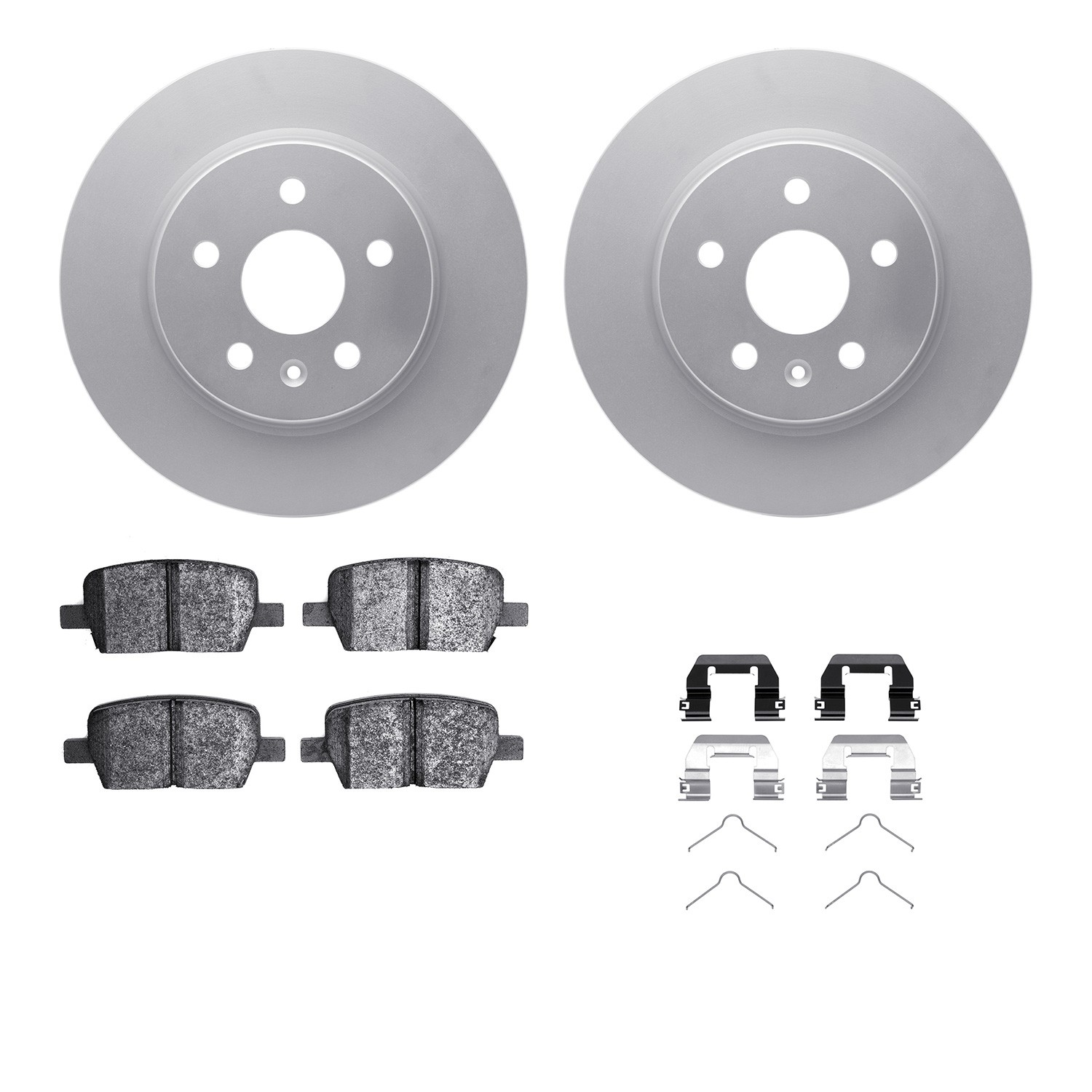 DFC GEOSPEC Coated Rotors with 5000 Brake Pads - Ceramic and Hardware