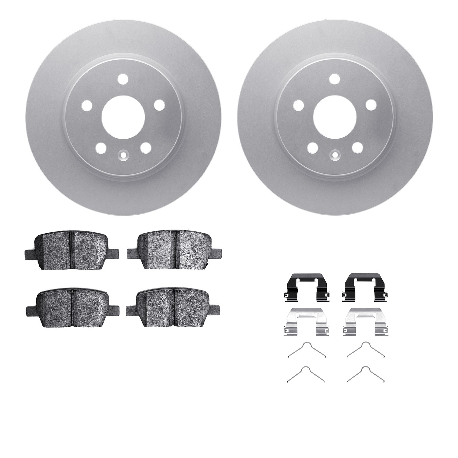 DFC GEOSPEC Coated Rotors with 5000 Brake Pads - Ceramic and Hardware