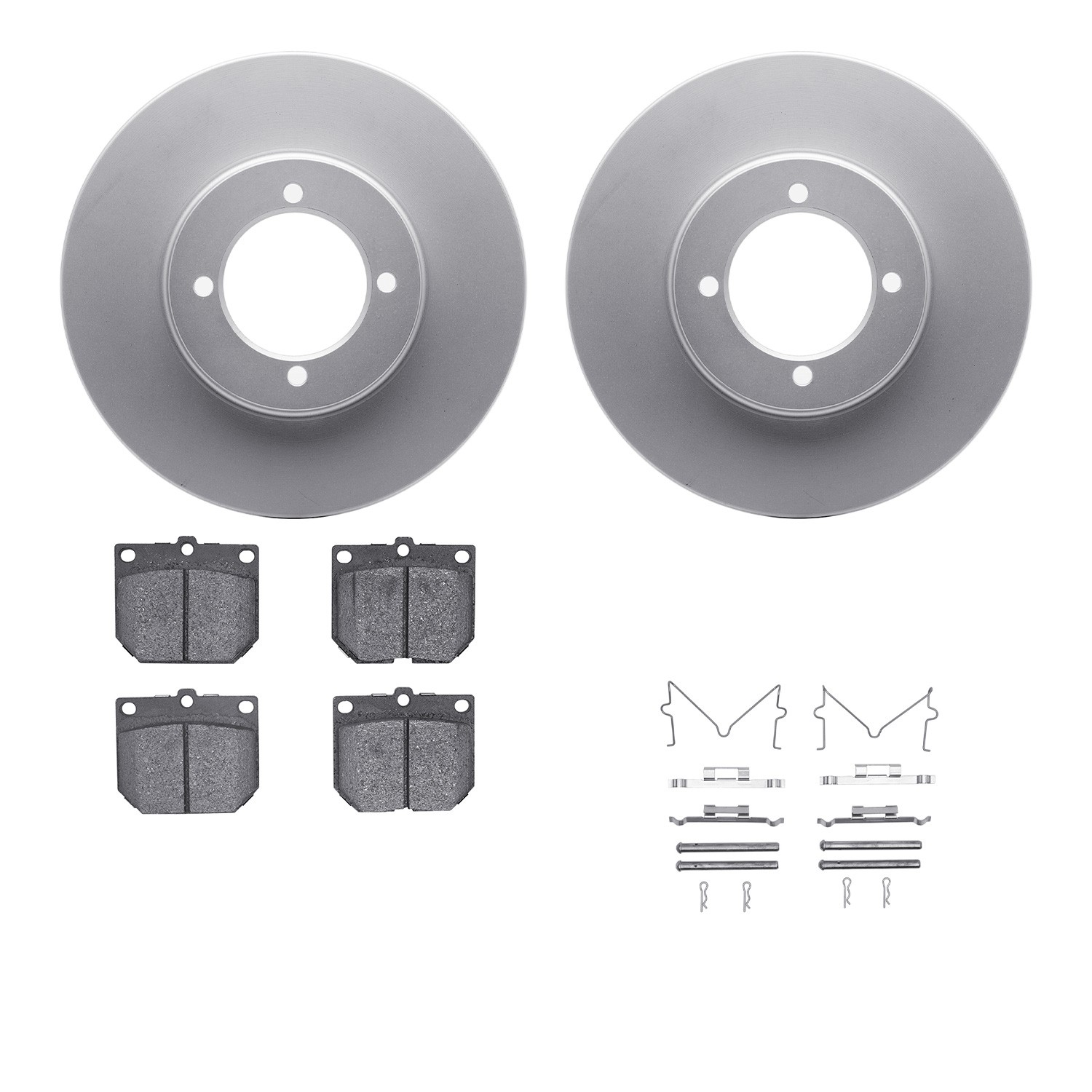 DFC GEOSPEC Coated Rotors with 5000 Brake Pads - Ceramic and Hardware