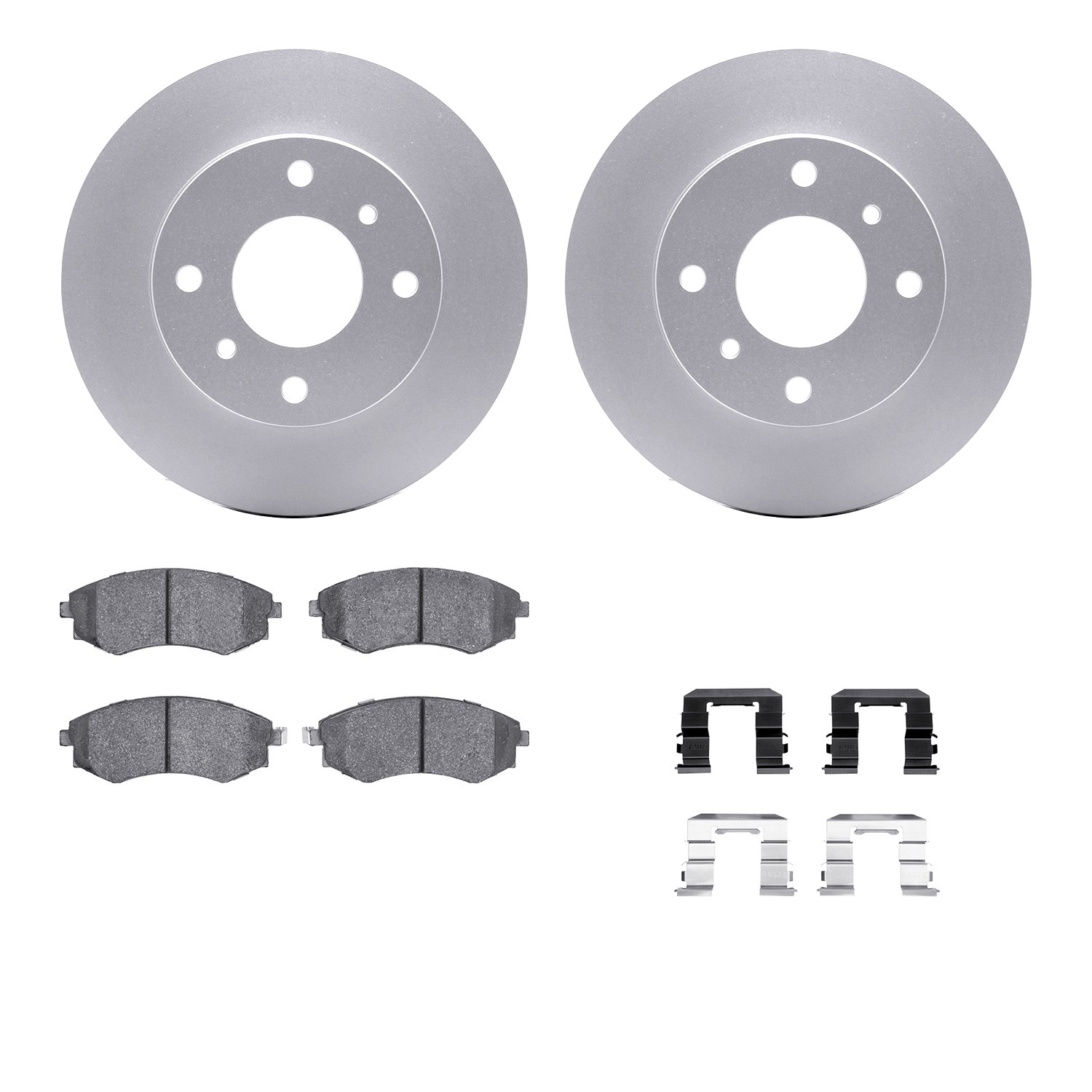 DFC GEOSPEC Coated Rotors with 5000 Brake Pads - Ceramic and Hardware