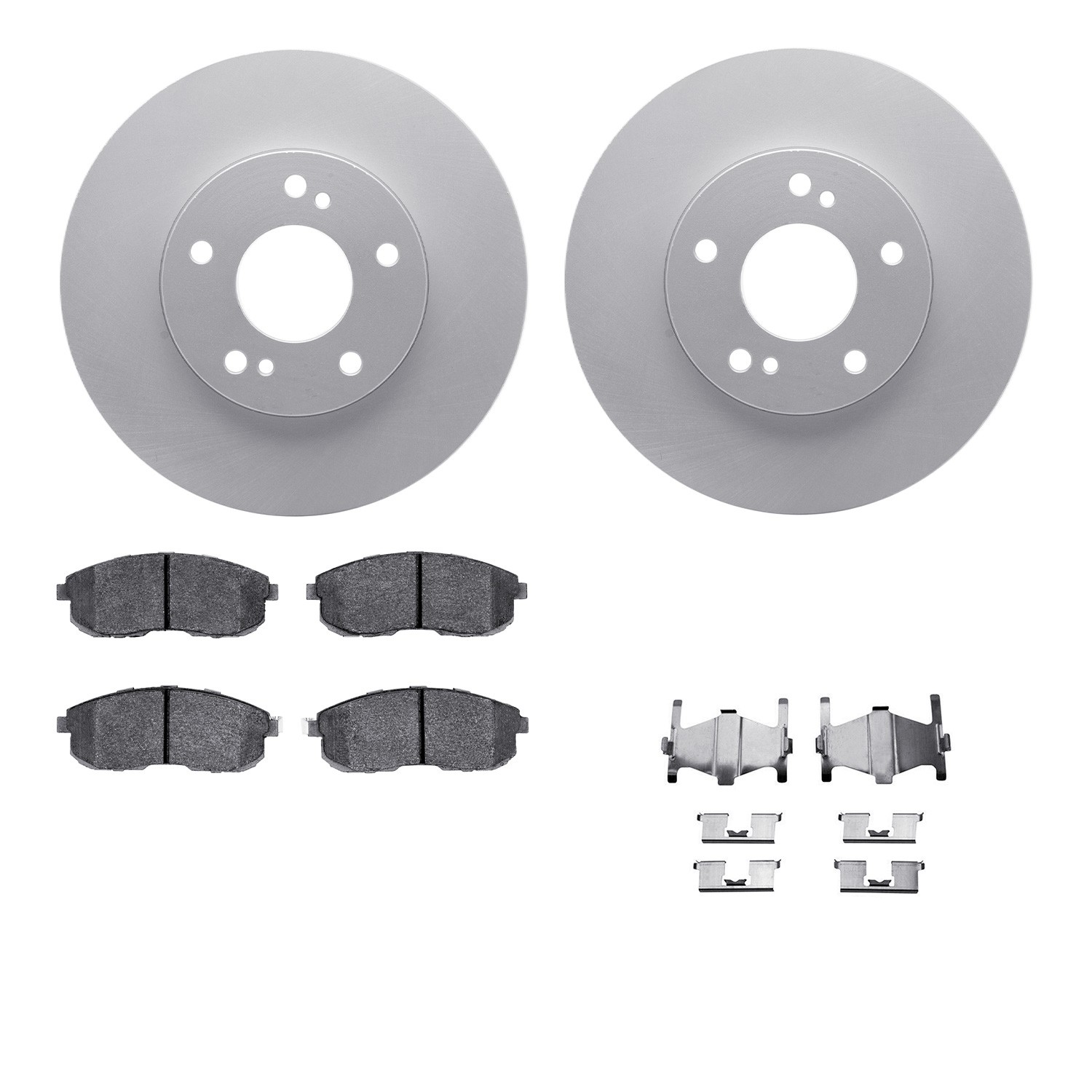 DFC GEOSPEC Coated Rotors with 5000 Brake Pads - Ceramic and Hardware