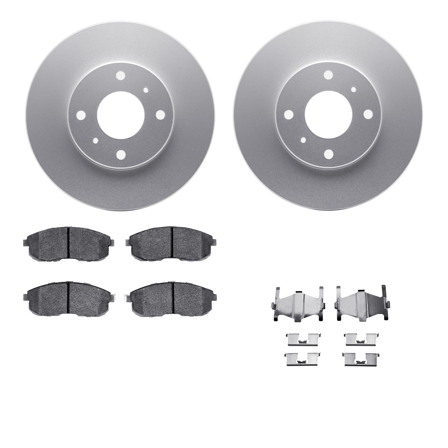 DFC GEOSPEC Coated Rotors with 5000 Brake Pads - Ceramic and Hardware