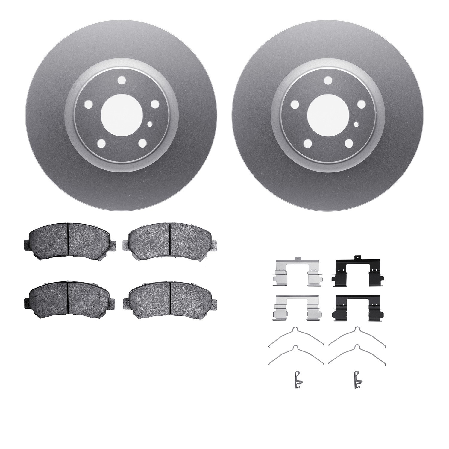 DFC GEOSPEC Coated Rotors with 5000 Brake Pads - Ceramic and Hardware